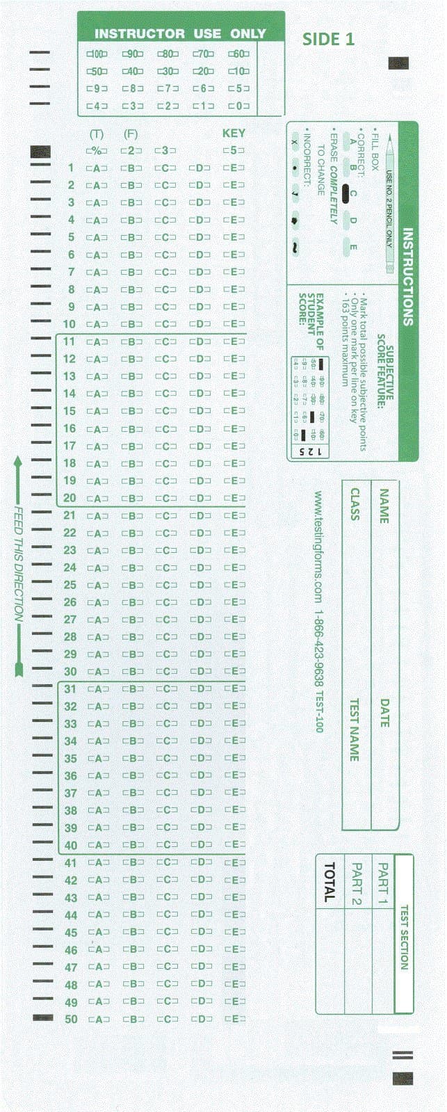 TestingForms TEST-100E Formulario Compatible 882-E Paquete 5000 hojas