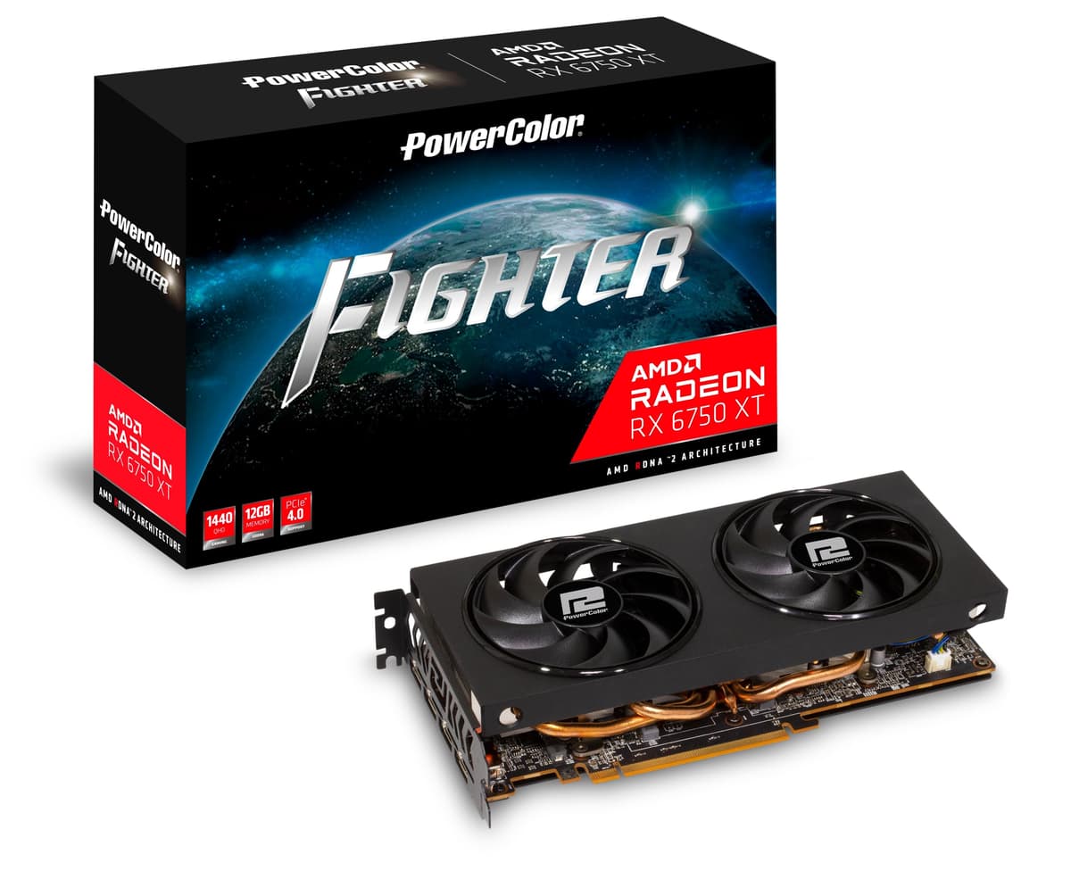 PowerColor Fighter AMD Radeon RX 6750 XT 12GB GDDR6 Tarjeta de Video