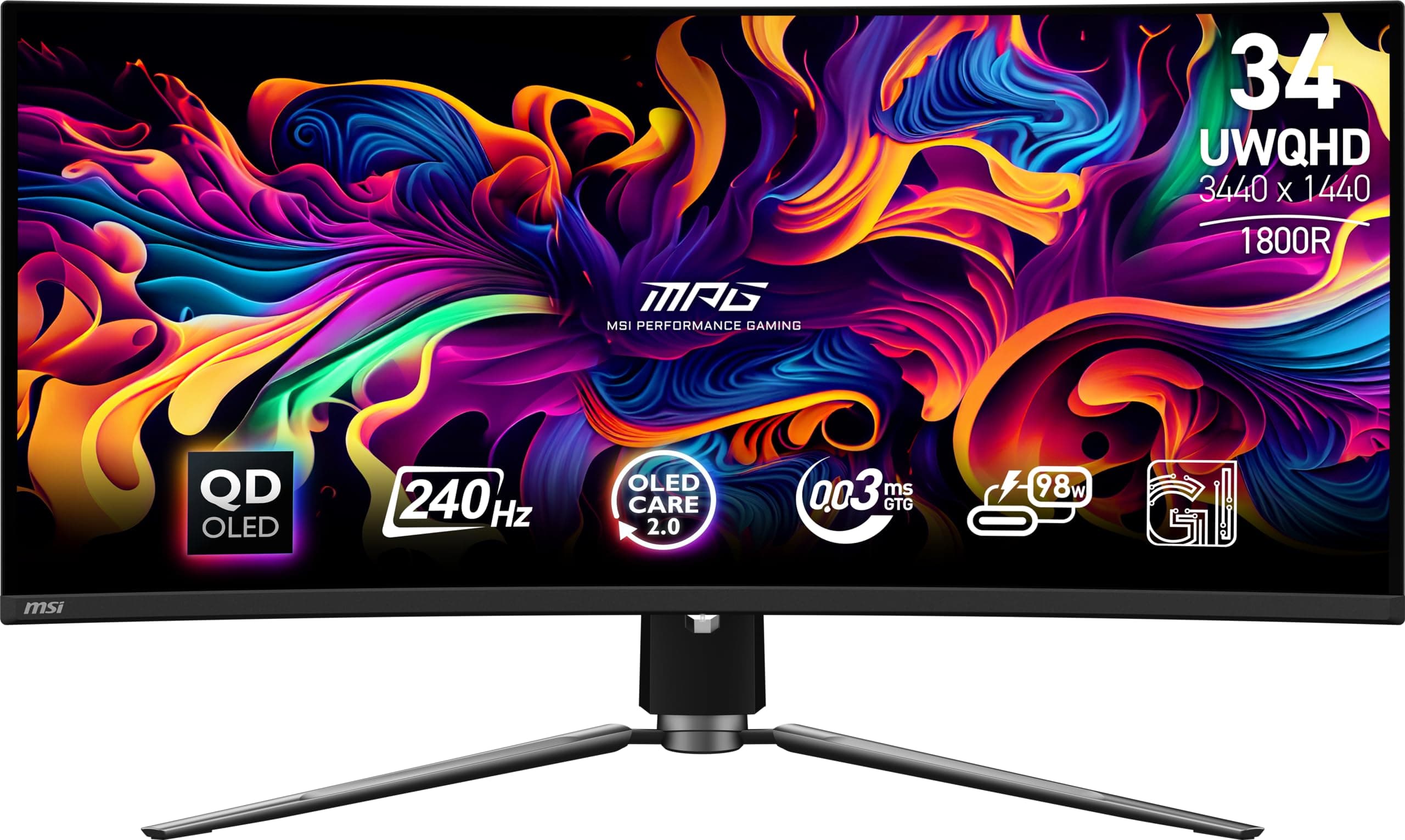 msi MPG 341CQPX QD-OLED 34" Curvo UWQHD 3440x1440 - 240Hz, 0.03ms MPG341CQPQDOLED