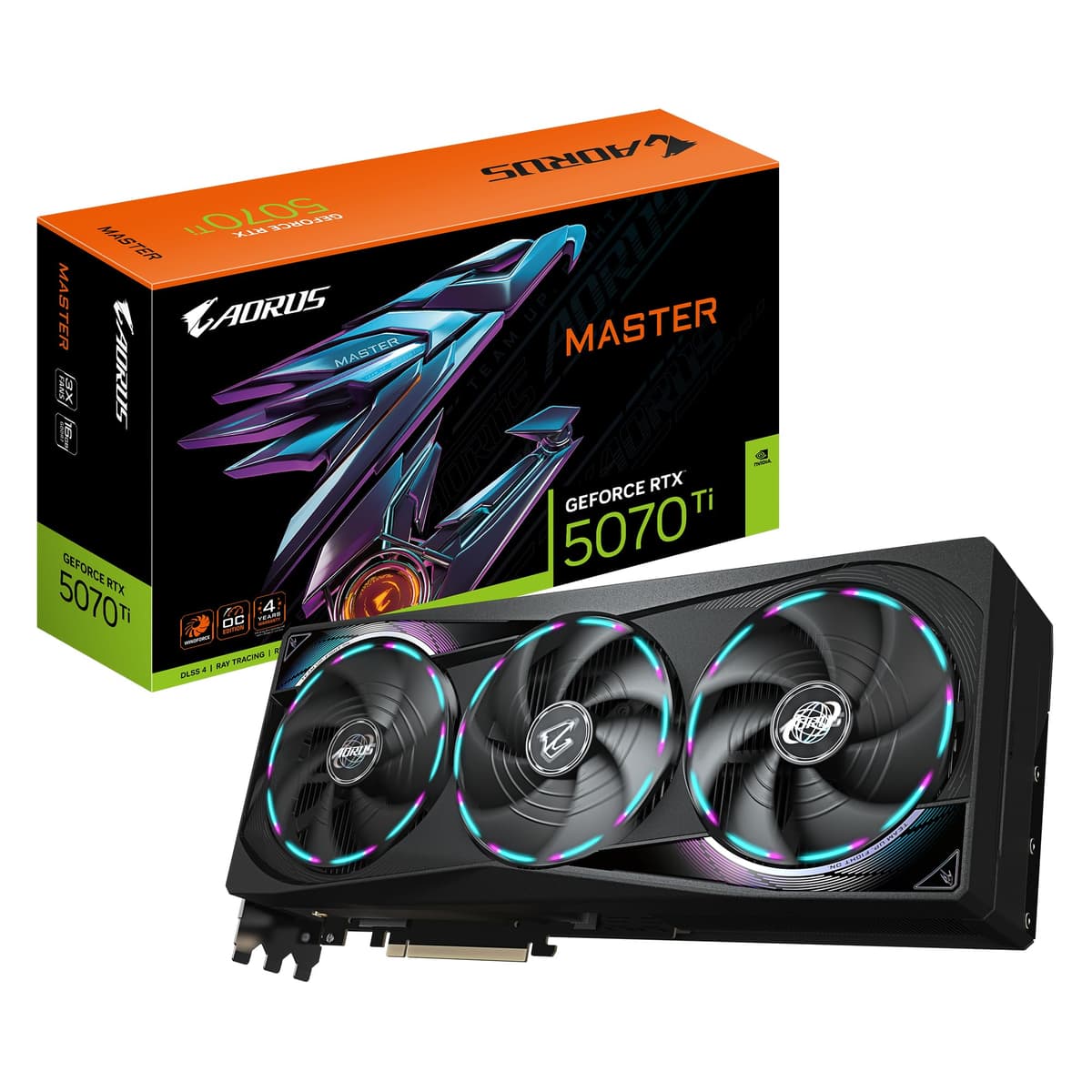 Gigabyte AORUS GeForce RTX 5070 Ti Master 16G - 16GB GDDR7, PCI-E 5.0 (GV-N507TAORUS M-16GD)