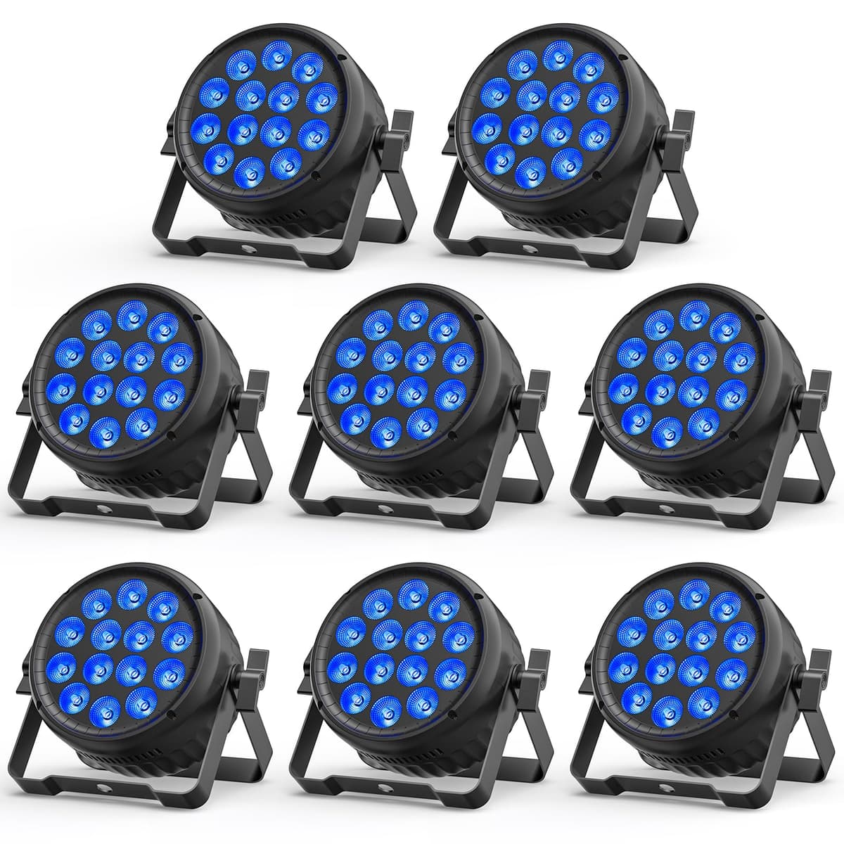 ZEMOJ 14LED Par Can Lights RGBW 4in1 Super Bright 210W - Luces par para eventos y espectáculos ZQ01643