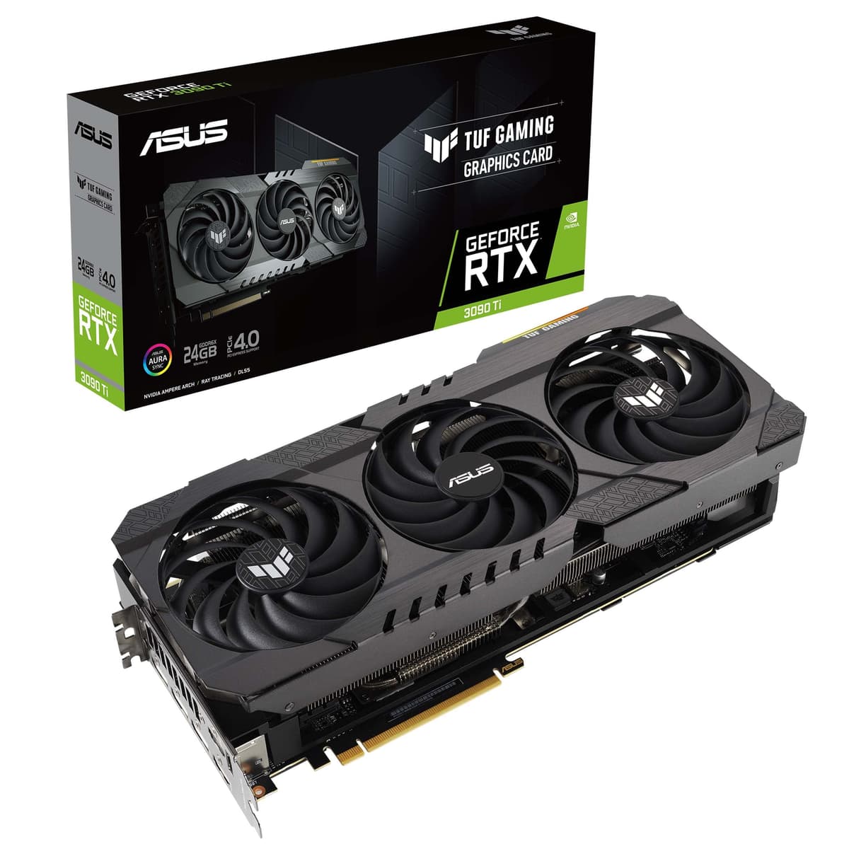 ASUS TUF GeForce RTX 3090 Ti 24GB Tarjeta gráfica gaming resistente 90YV0HC3-M0NA00
