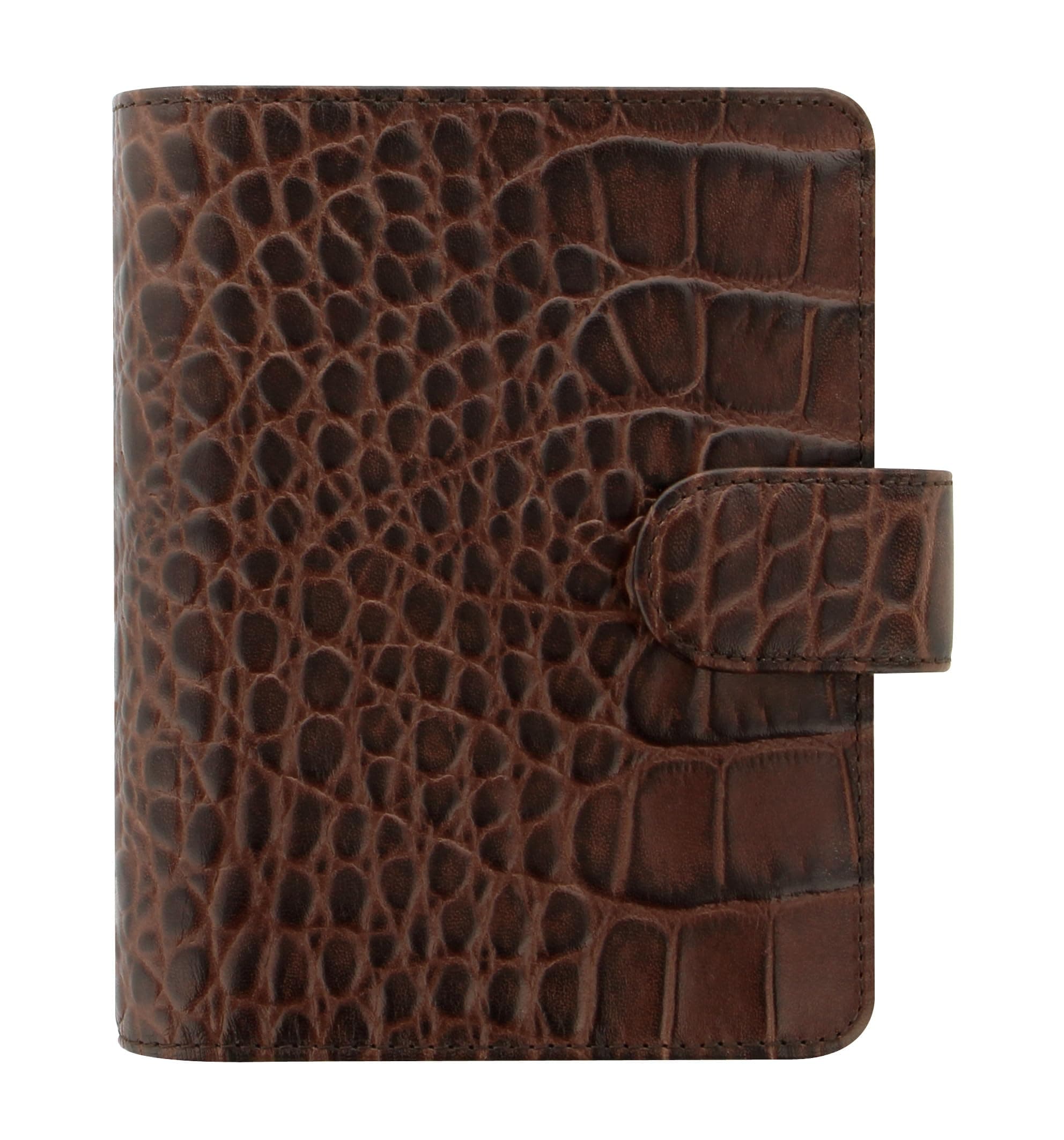 Filofax Pocket Classic Croc organiser - Castaño 25-026014
