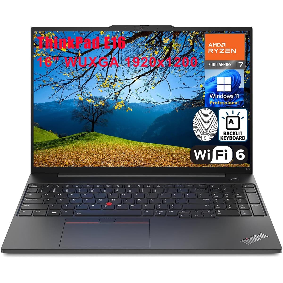 Lenovo ThinkPad E16 16" FHD+ Business, AMD Ryzen 7 7730U, 24GB DDR4, 1TB PCIe SSD, Win11 Pro