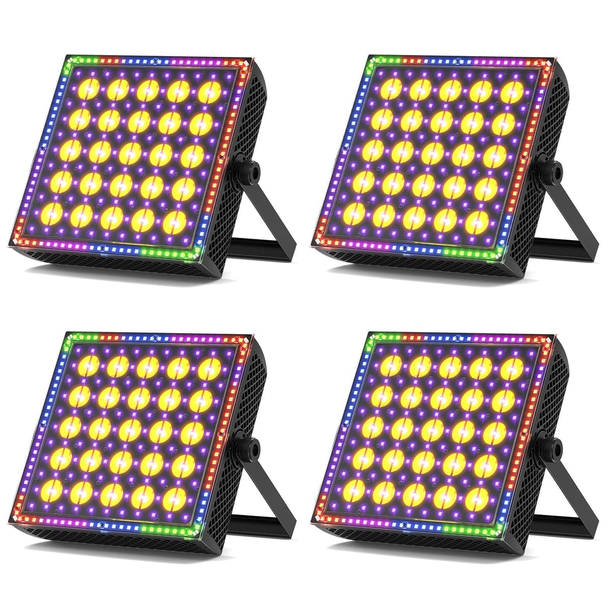Warmdance 200W LED Wall Wash Light DJ Barra de Luz para Escenario con 25 LEDs 5W Dorado y 217 LEDs RGB, DMX, Auto, Master-Slave, Sonido y Strobe ZQ06207US