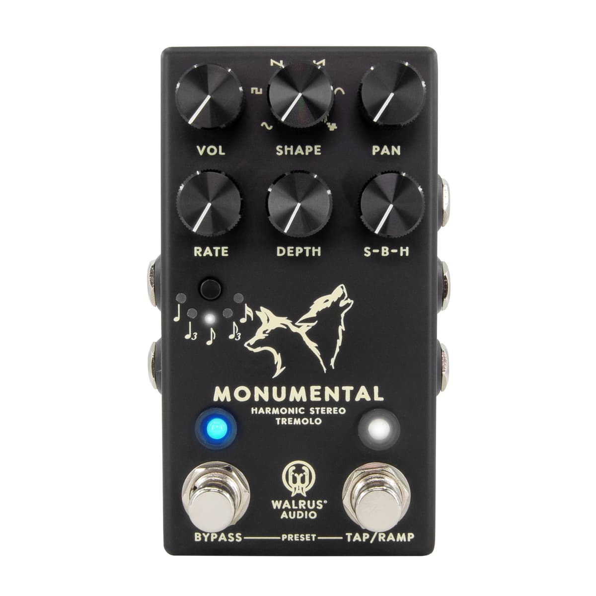 Walrus Audio Monumental Tremolo Armónico Estéreo, Negro WAL-MONUME #BK