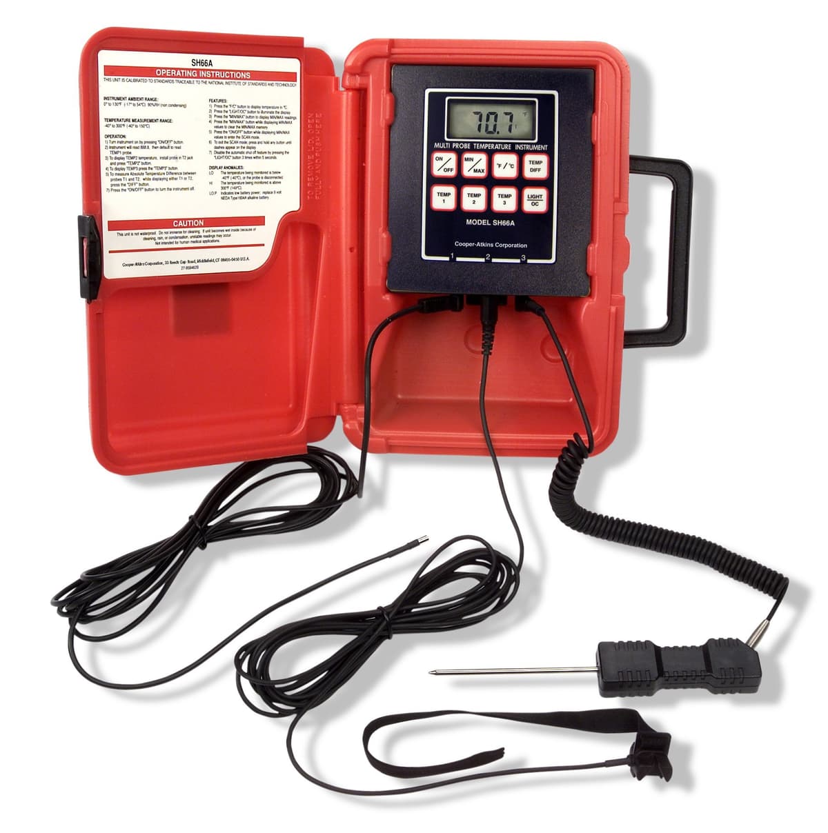 Cooper-Atkins SH66A-E Termómetro termistor LCD -40°F a 300°F