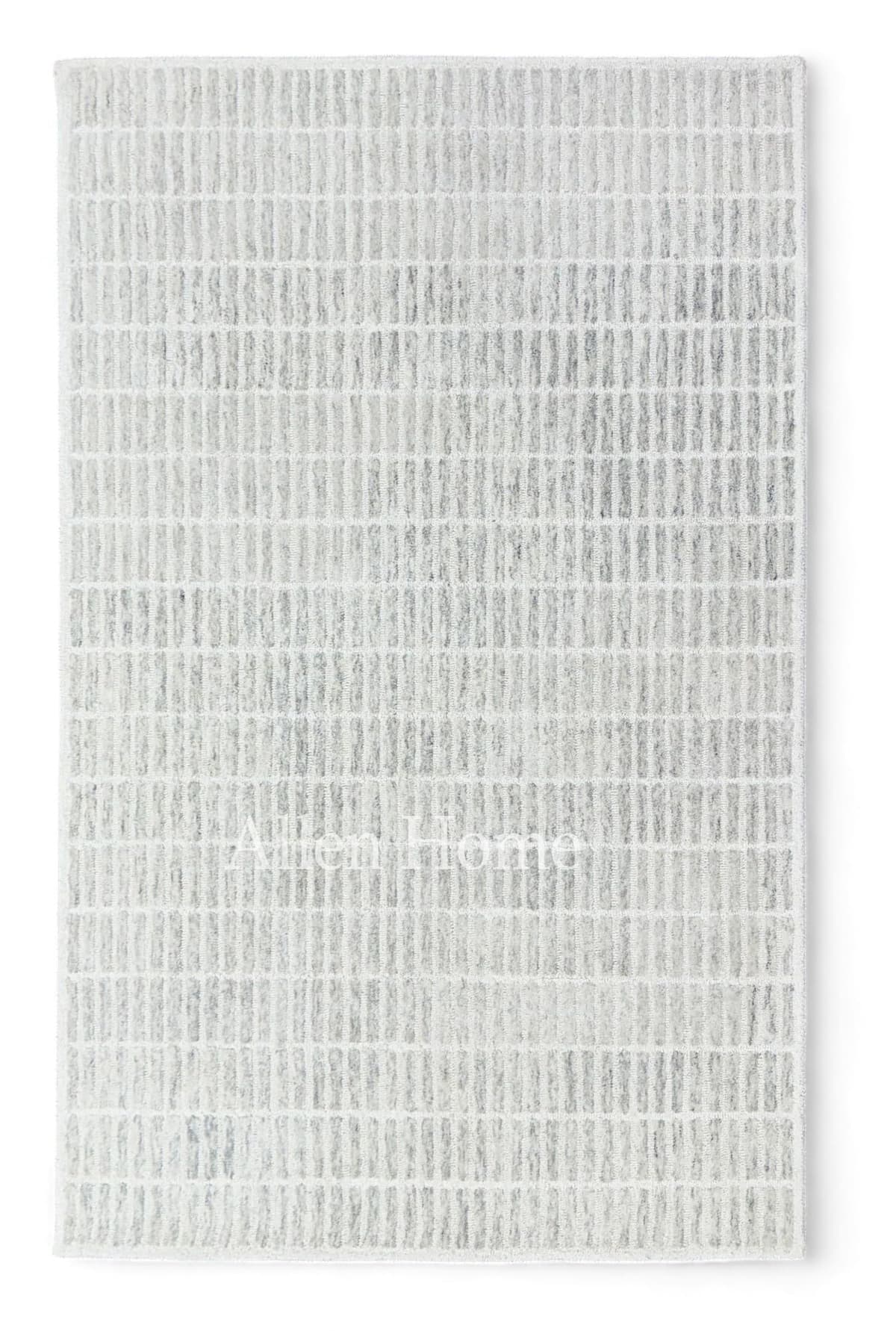 Allen Home Alfombra redonda Capitola de lana 100% hand-tufted, 8' Round - Capitola Grey AH-CAPITOLA-GREY-8'R