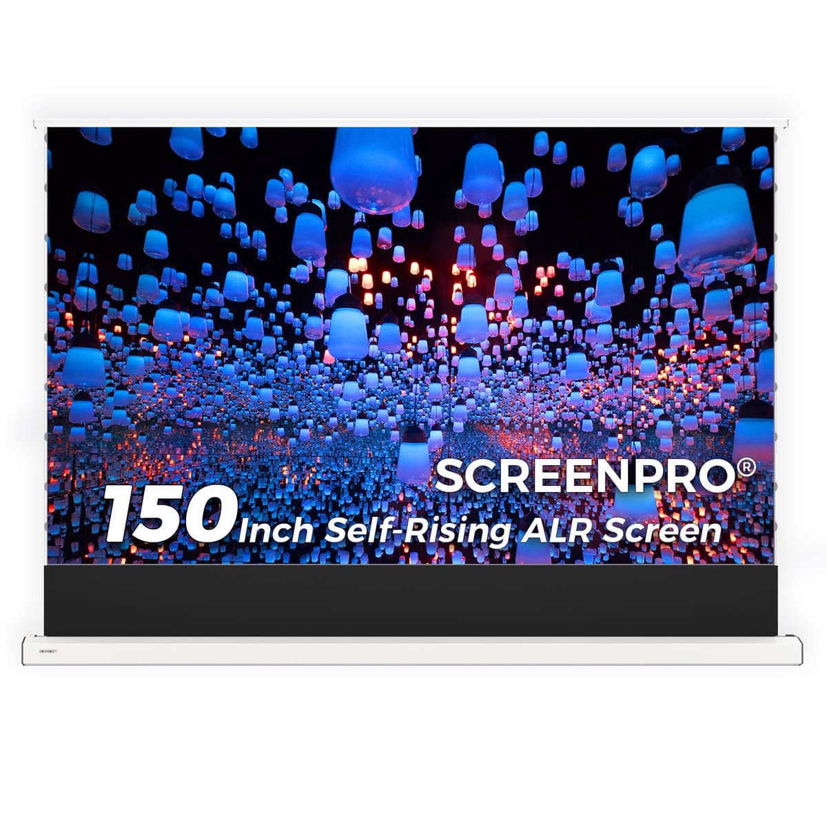 SCREENPRO 150" Tensioned Motorized Floor Rising ALR Screen 16:9 para 4K TD91508KR-White