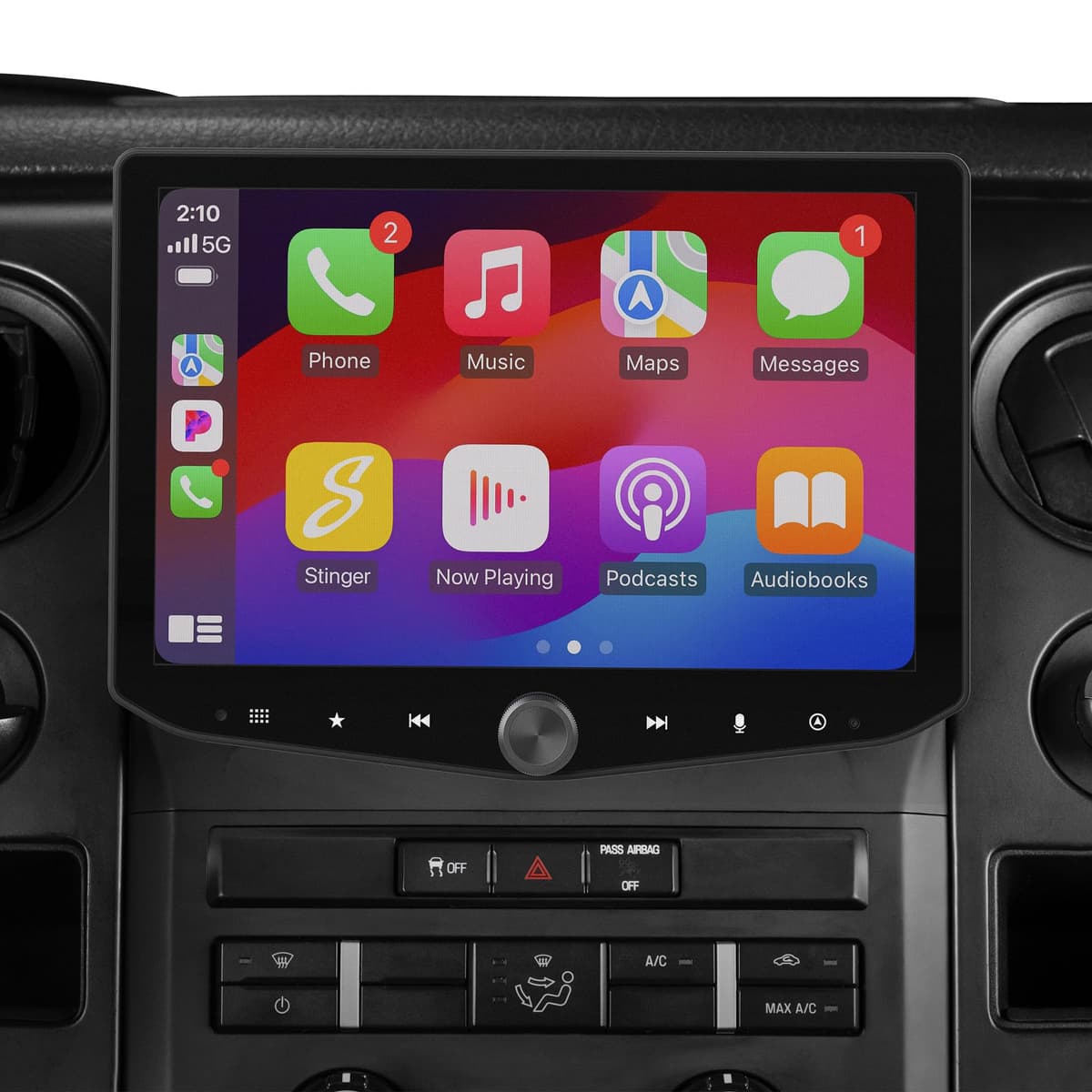 Stinger HEIGH10+ Radio 10.1" para Ford F-150 (2009-2014) con Apple CarPlay/Android Auto y 4 entradas de cámara