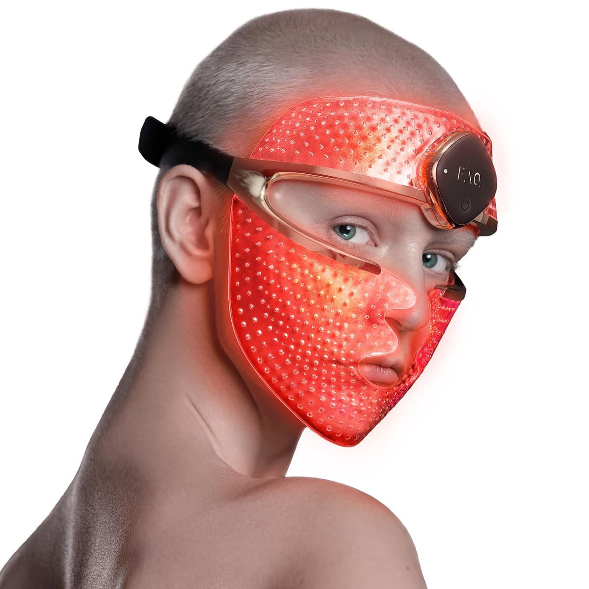 FAQ 202 - Máscara facial LED portátil 8 colores, 600 puntos de luz, silicona flexible, app conectada F017U