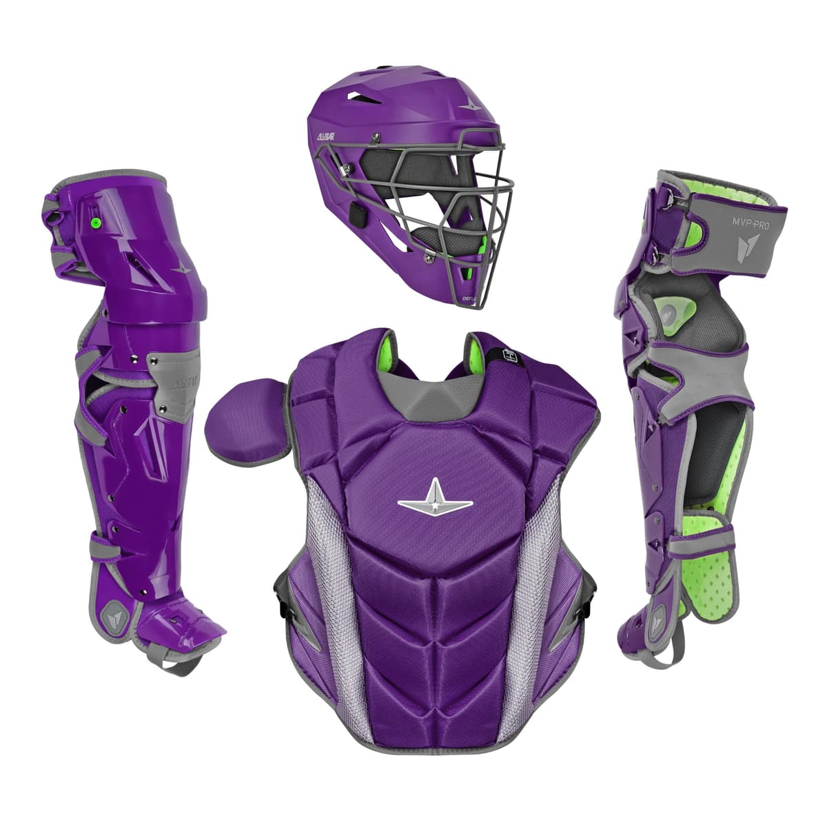 All-Star MVP-PRO Series Catcher's Kit PU/GPH, Medium CKCC-5-LT-MED-PU_GPH