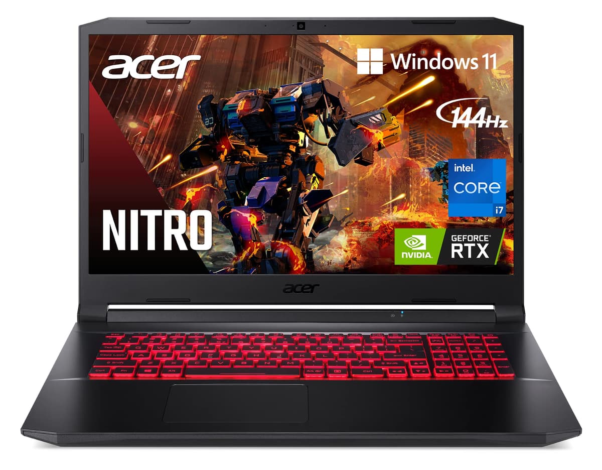 Acer Nitro 5 AN517-54-79L1 Gaming Laptop - Intel i7-11800H, RTX 3050Ti, 17.3" FHD 144Hz, 16GB, 1TB SSD, Win 11 NH.QF6AA.002