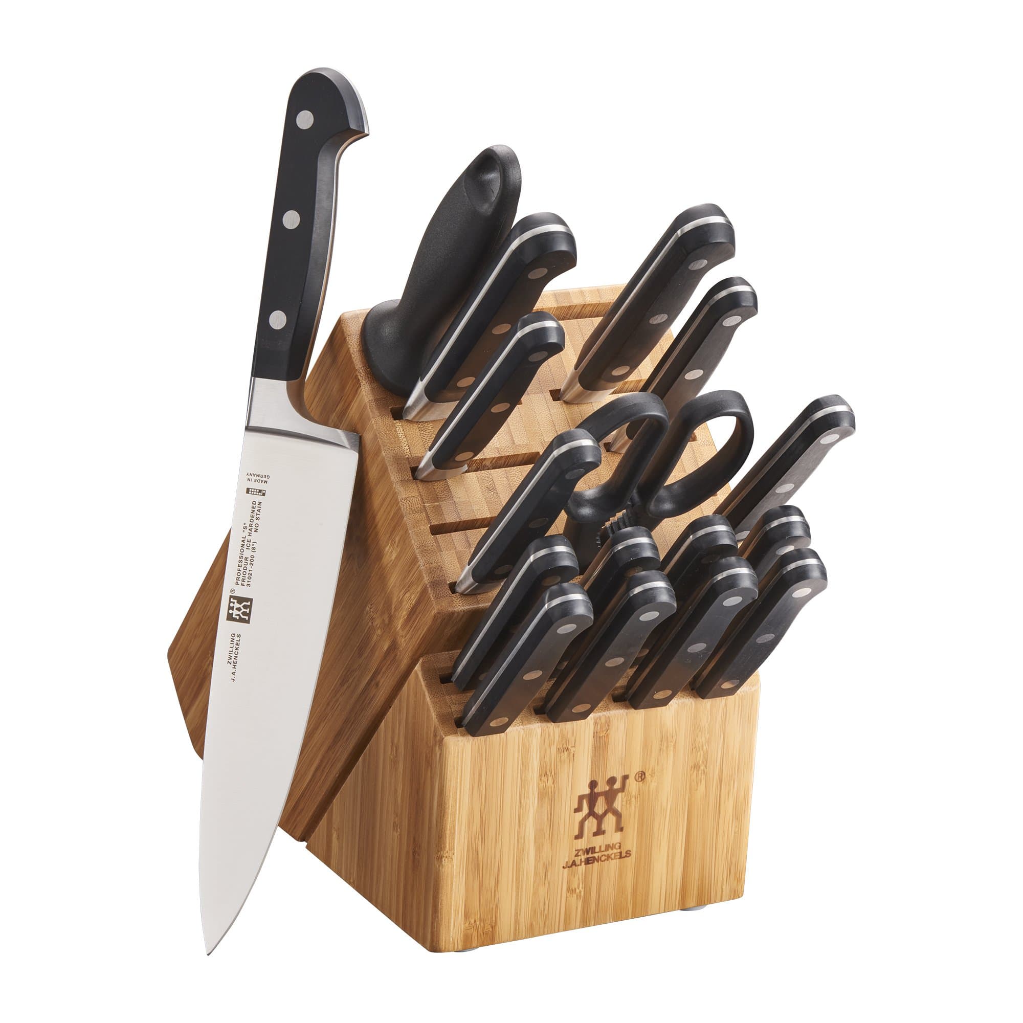 ZWILLING Professional S Set de cuchillos en bloque 18 piezas, negro 35617-100