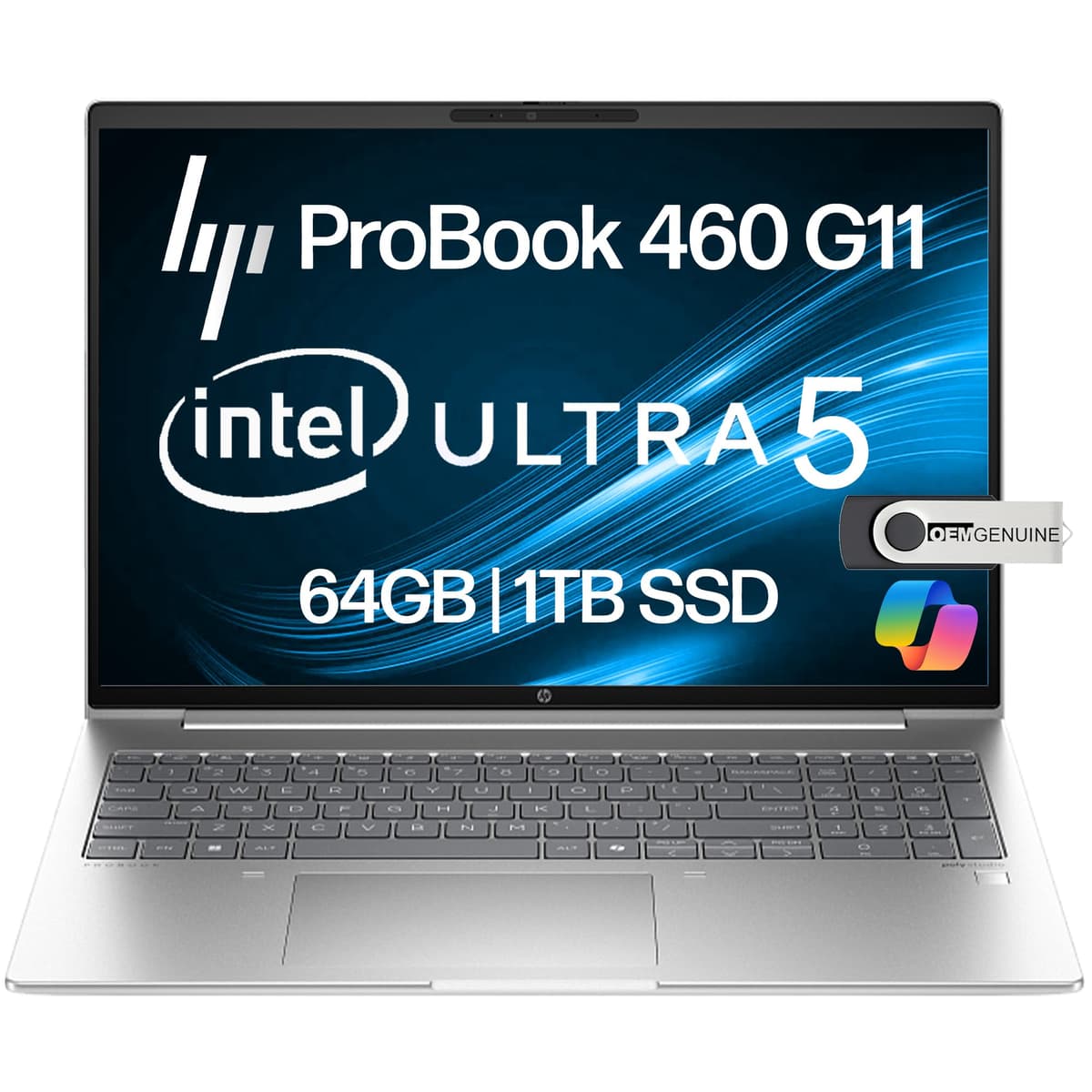 HP ProBook 460 G11 16" FHD+, Intel Ultra 5 125U, 64GB DDR5, 1TB NVMe, Win 11 Pro