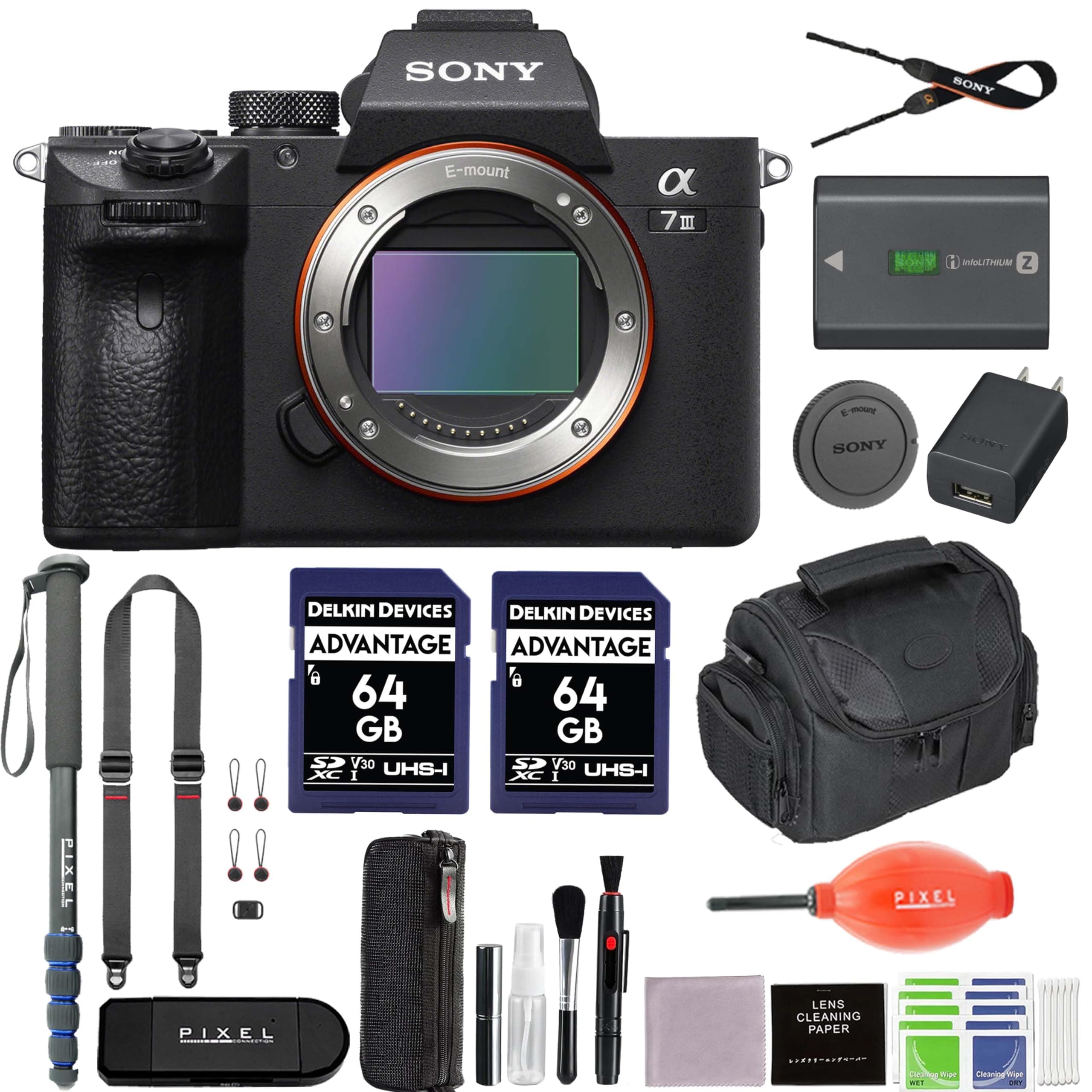 Sony Alpha a7 III Cámara Mirrorless Full-Frame 24.2MP + Accesorios (Bundle) ILCE7M3/B