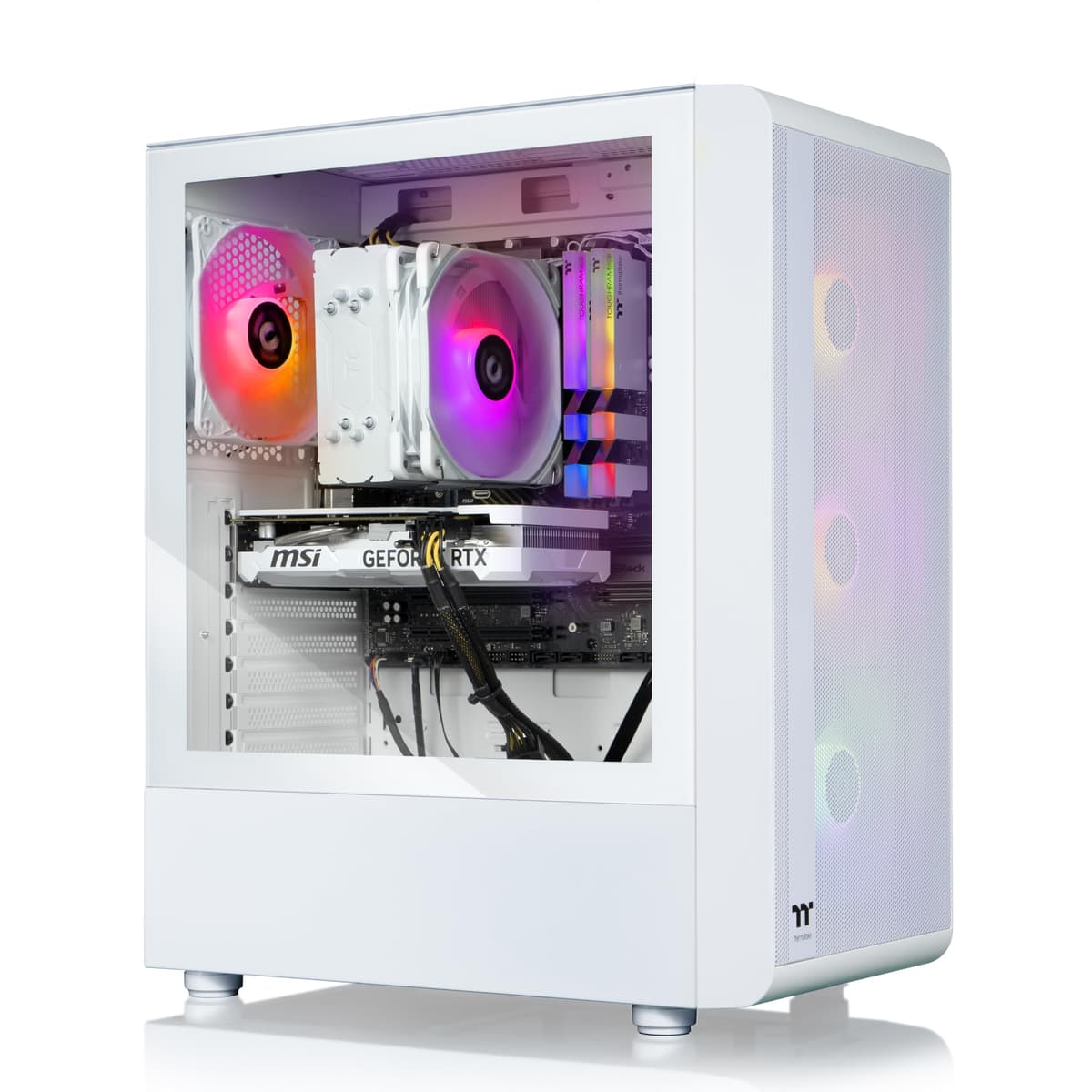 Thermaltake LCGS Quartz i460 R4 Gaming Desktop (i5-13400F, RTX 4060, 16GB 3600MHz, 1TB NVMe) S2QT-B66R-460-LCS