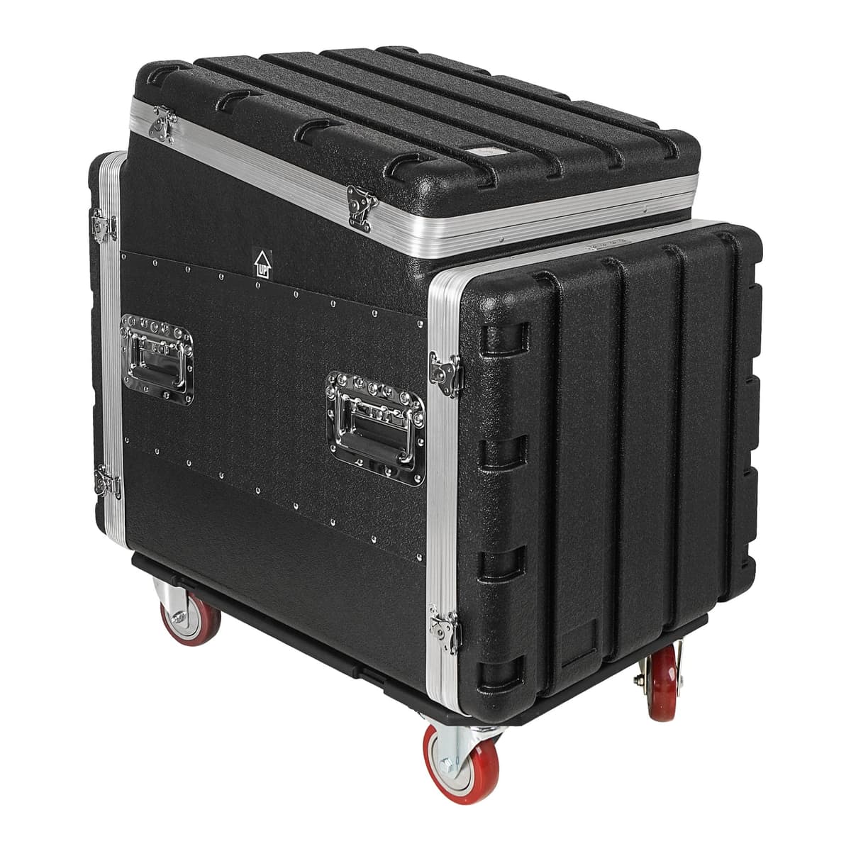 Sound Town Case ATA ABS 10U compacto con tapa inclinada y ruedas (STMR-A12X10UW)