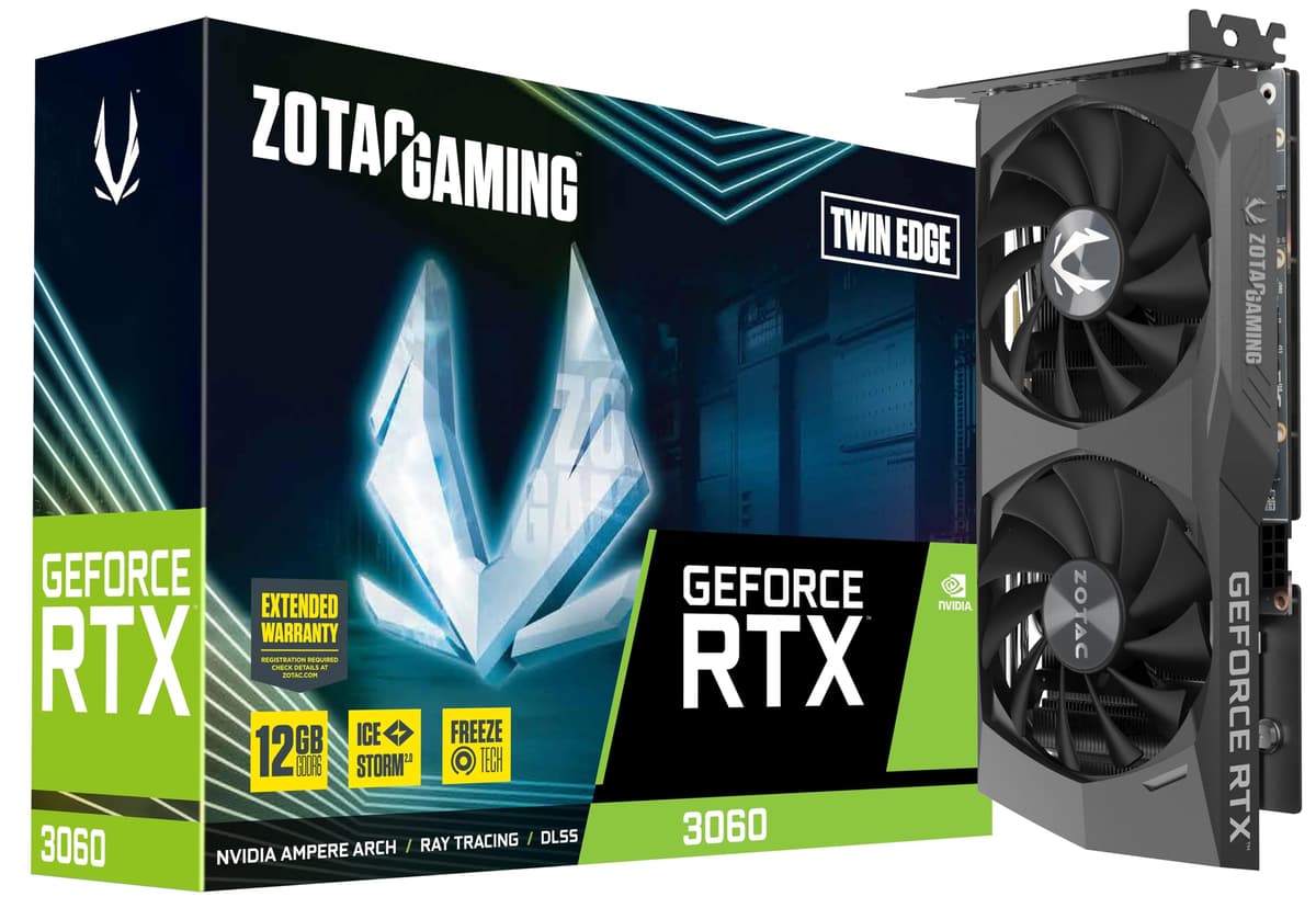 Tarjeta de Video ZOTAC Gaming GEFORCE RTX 3060 Twin Edge 8GB GDDR6