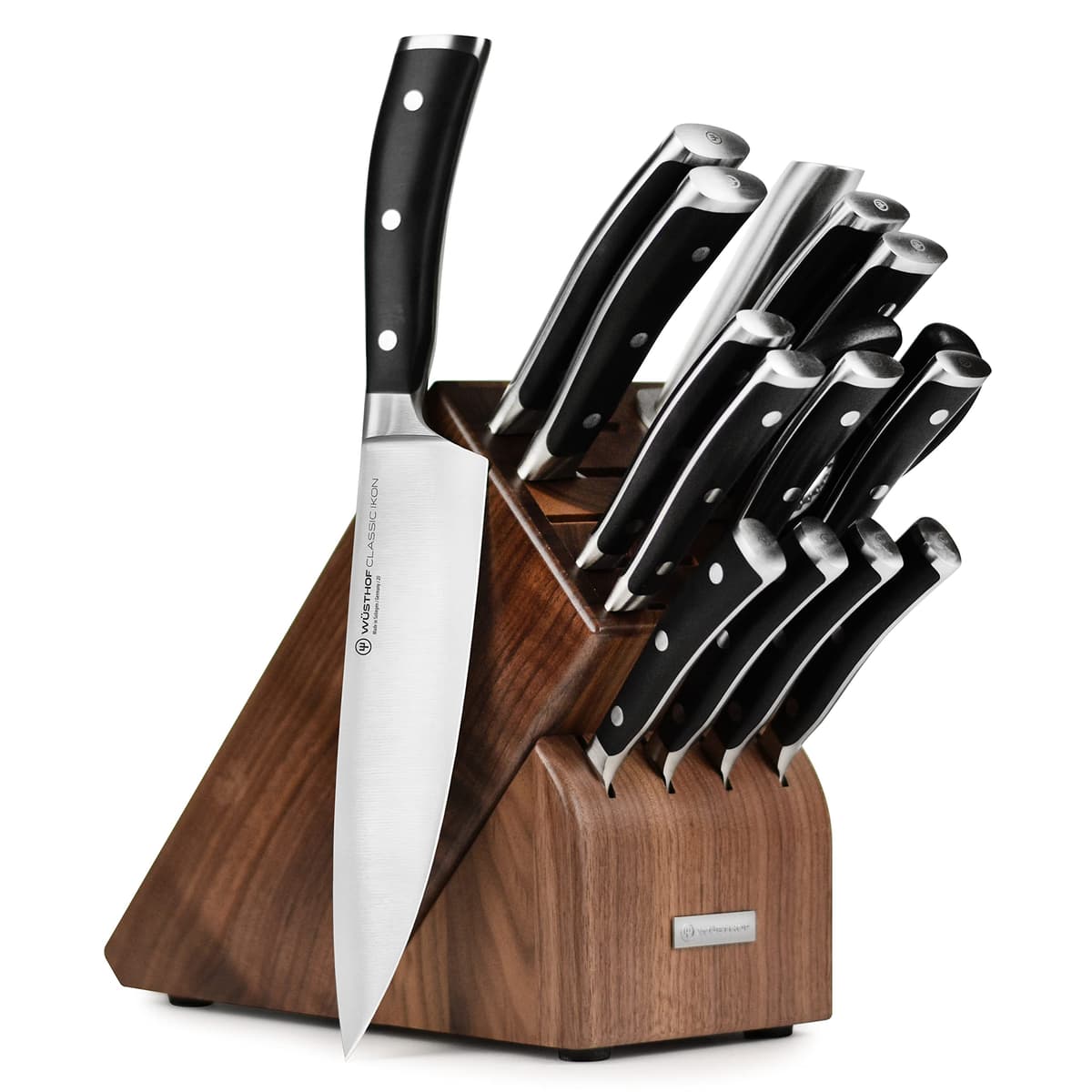 Wüsthof Classic Ikon Set de Cuchillos 16 Piezas con Bloque de Nogal