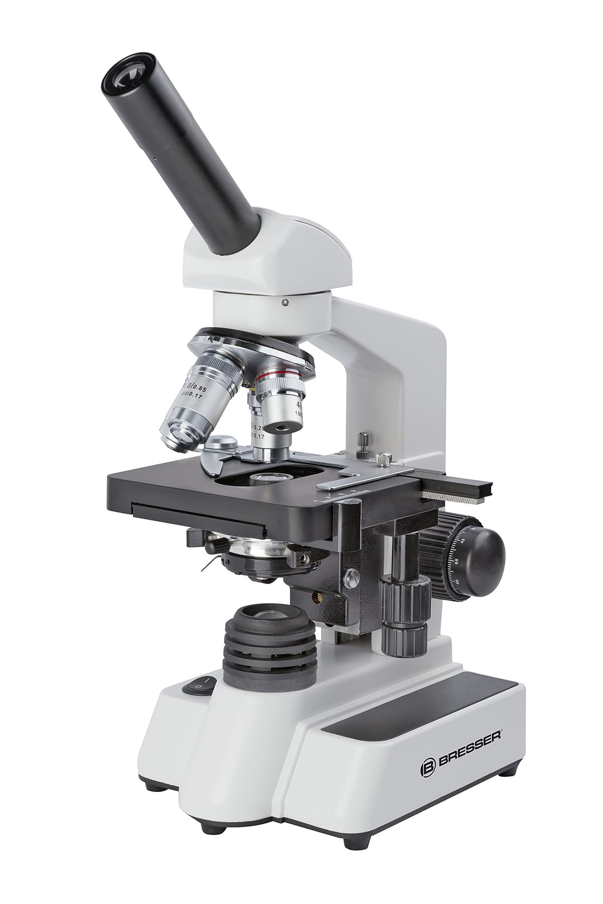 Microscopio Bresser Erudit DLX ABS acrílico, 40x-600x, luz LED, batería recargable, monocular, 2 años de garantía 4007922200019
