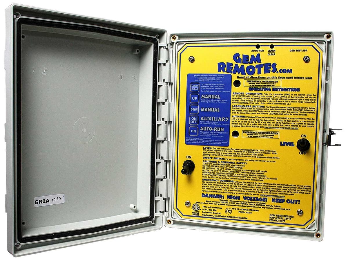 BH-USA GR2A GEM Control remoto para elevador de botes de doble motor con auto-stop