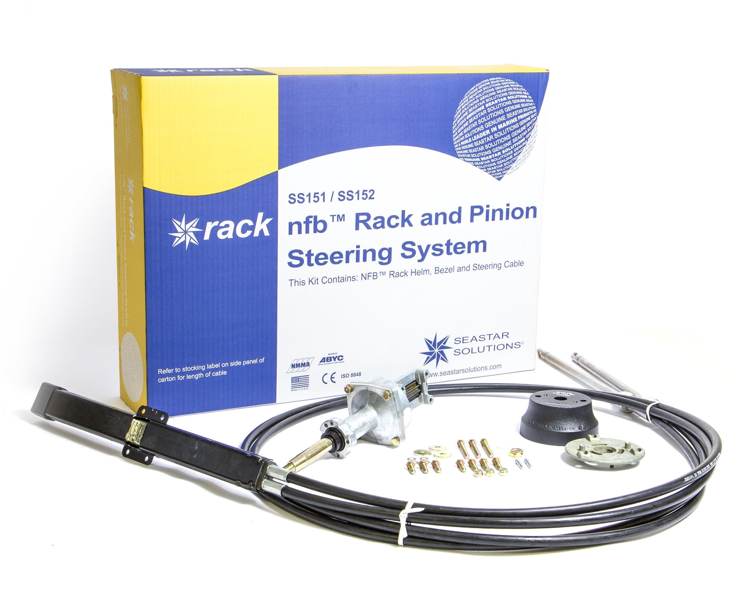 Sierra Dometic SeaStar NFB (No Feedback) Pro Rack Steering Kit con cables dobles, SS15213, 13ft.