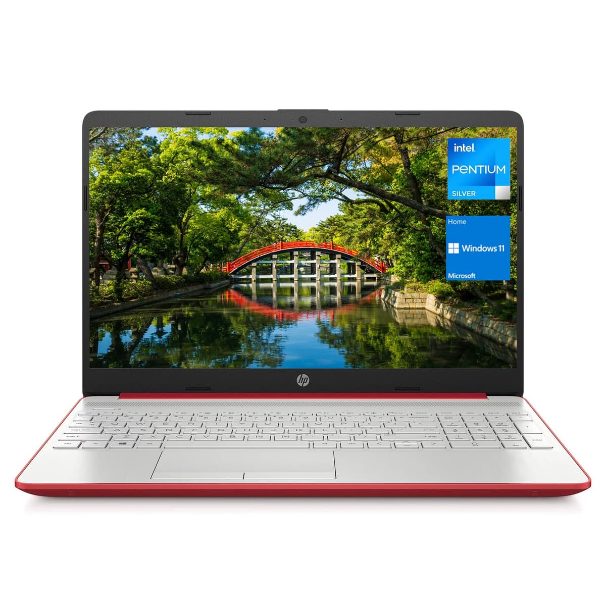 HP Laptop de 15.6" HD para Negocios y Estudiantes, Intel Pentium Silver N5030, 8GB RAM, SSD SATA de 1TB, Cámara Web, Lector de Tarjetas, RJ45, HDMI, Wi-Fi, Windows 11 Home, Rojo Escarlata TPN-C139_8SU36AV