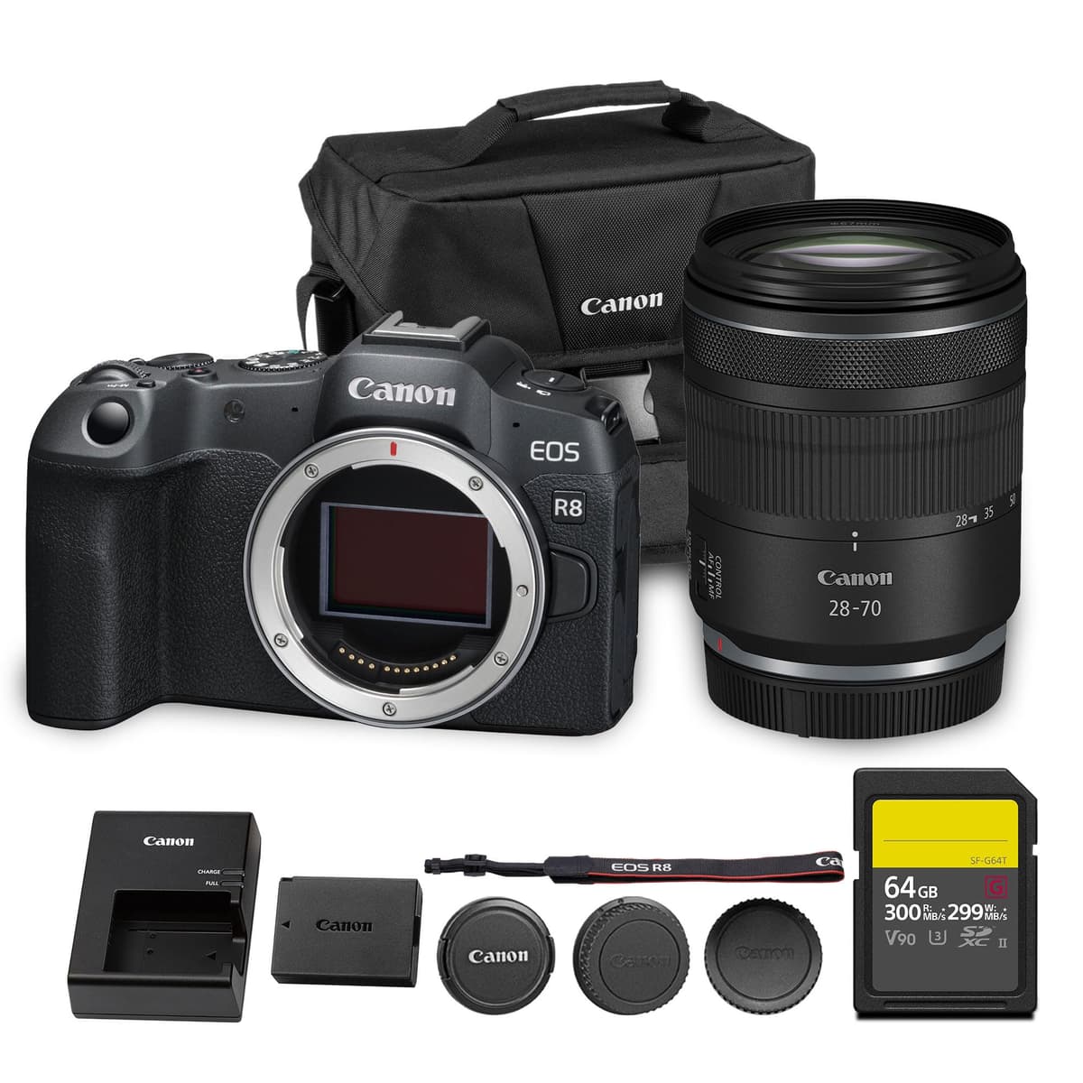 Canon EOS R8 Mirrorless Camera + RF 28-70mm f/2L + 64GB Card + Bolso 5803C002_EDIPL_5