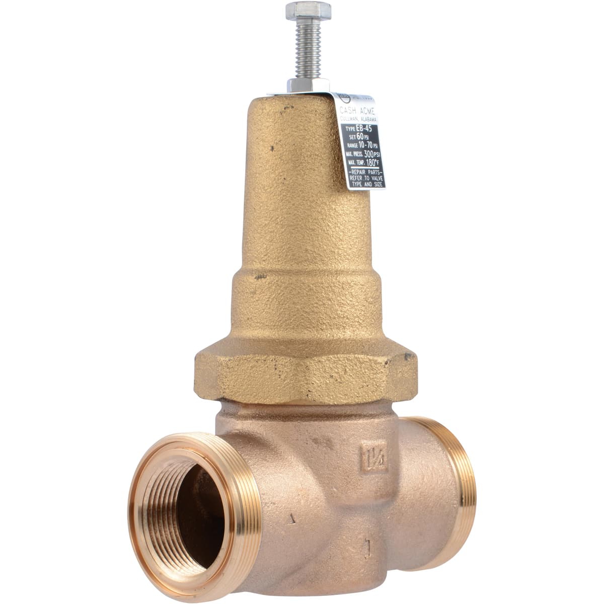 Cash Acme PVA35M-DTH-60 Válvula reguladora de presión EB45 1-1/4" NPT, metálica, 60 PSI