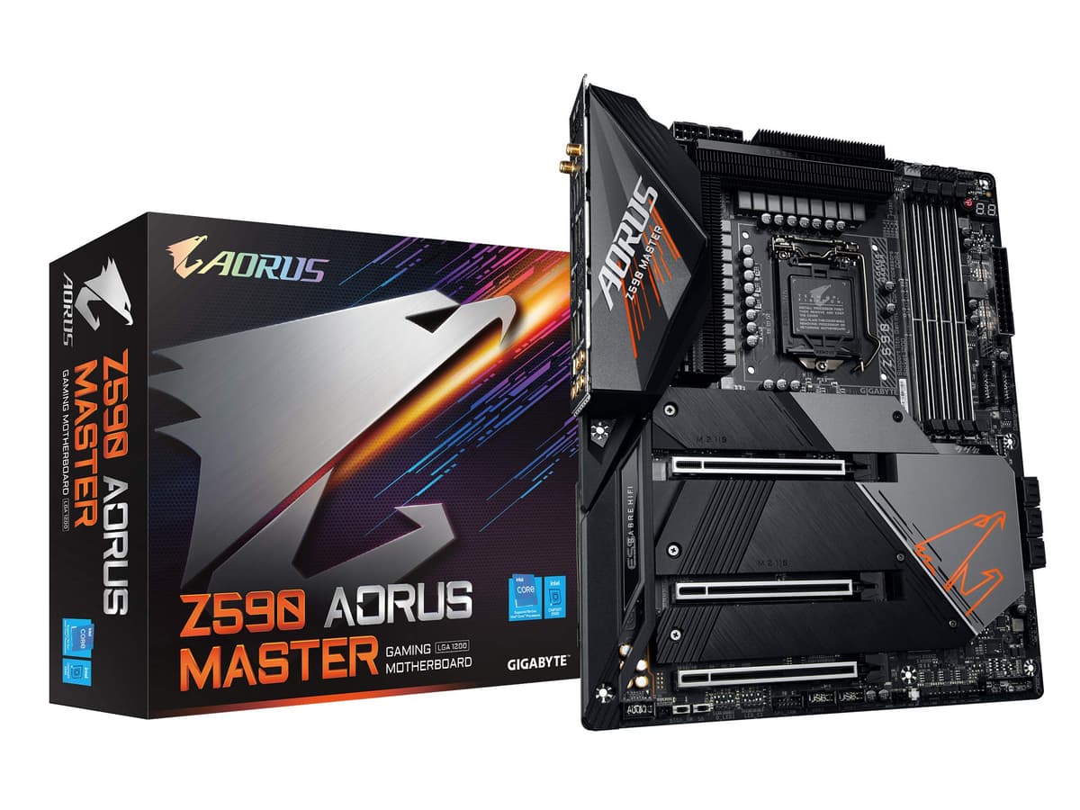 GIGABYTE Z590 AORUS MASTER (LGA 1200/Intel Z590/ATX/Triple M.2/PCIe 4.0/USB 3.2 Gen2x2 Tipo-C/Intel WiFi 6E/AQUANTIA 10GbE LAN/Placa madre para gaming)