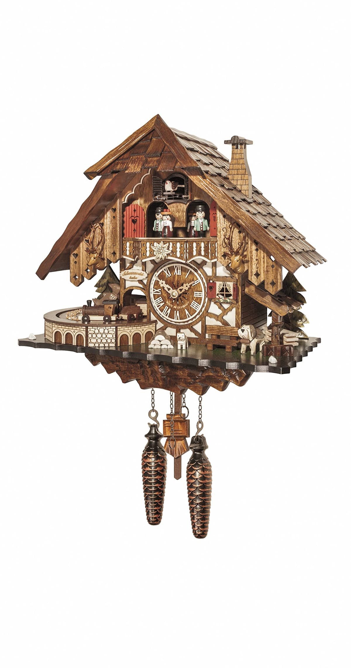 Engstler Reloj cuco Black Forest EN 48710 QMT con música y tren