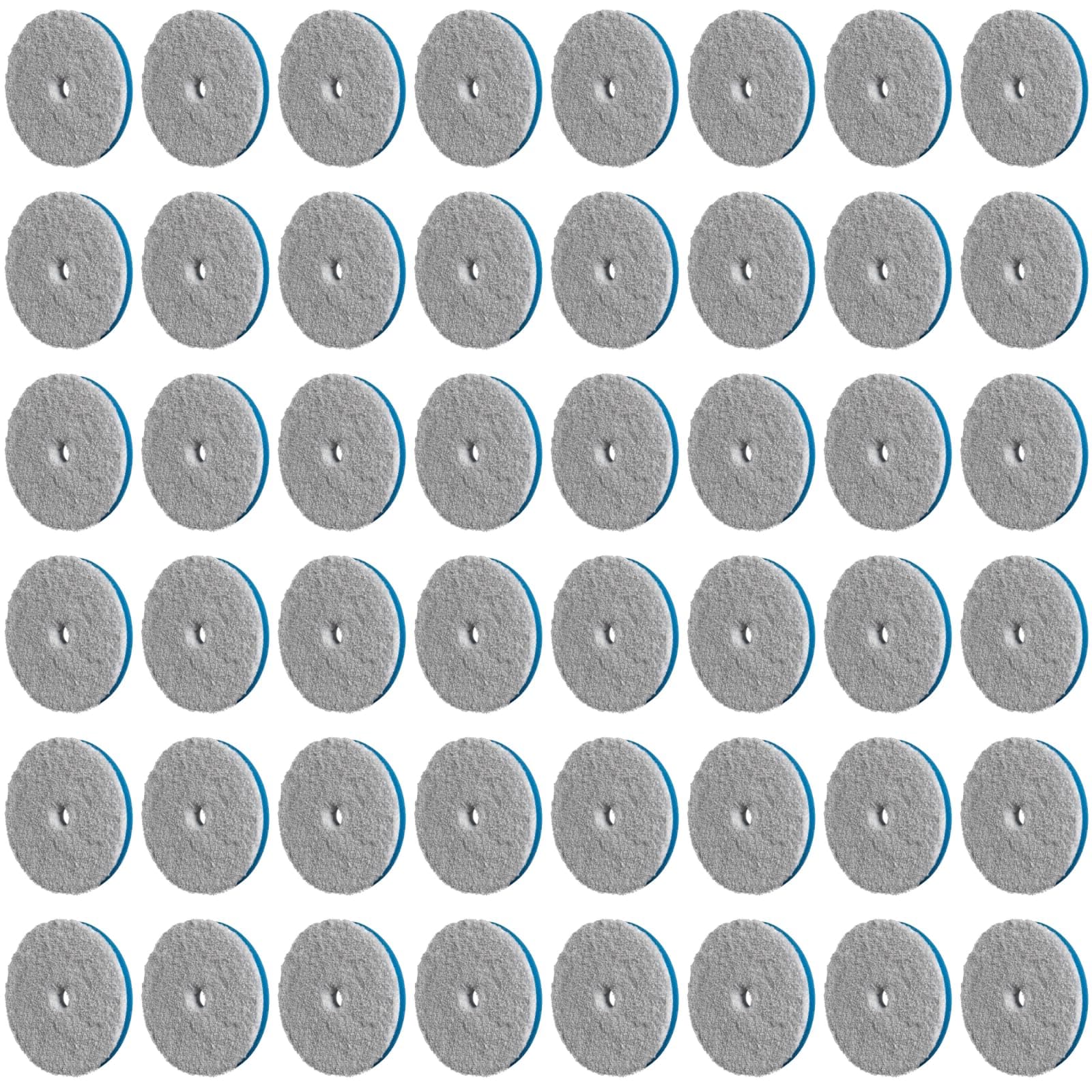 RUPES 85mm Pack x48 - Pads microfibra D-A COARSE (azul) para respaldo 3" 9.MF80H