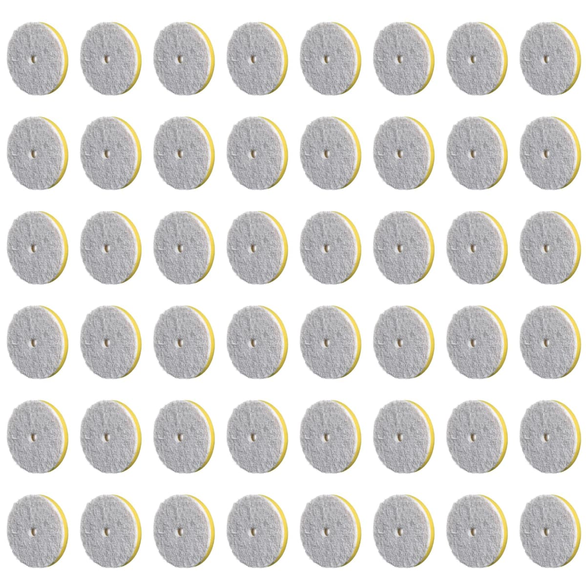 RUPES 85mm Pack x48 - Pads microfibra D-A FINE (amarillo) para respaldo 3" 9.MF80M