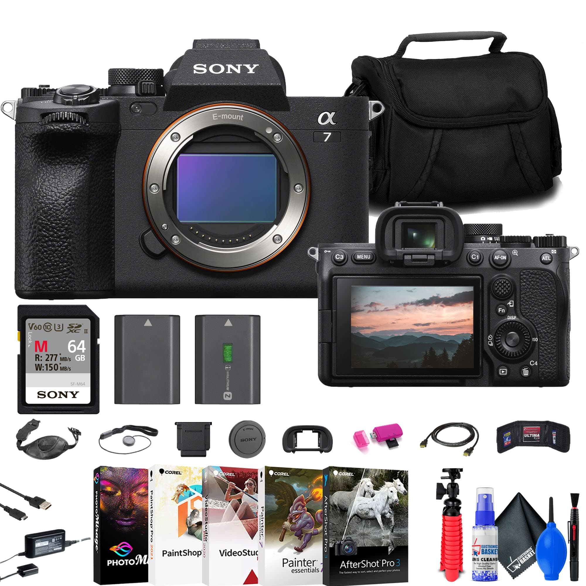 Sony a7 IV Mirrorless Camera (ILCE-7M4/B) + 64GB + accesorios y software (Renewed) ILCE-7M4/B_EDIRE_2