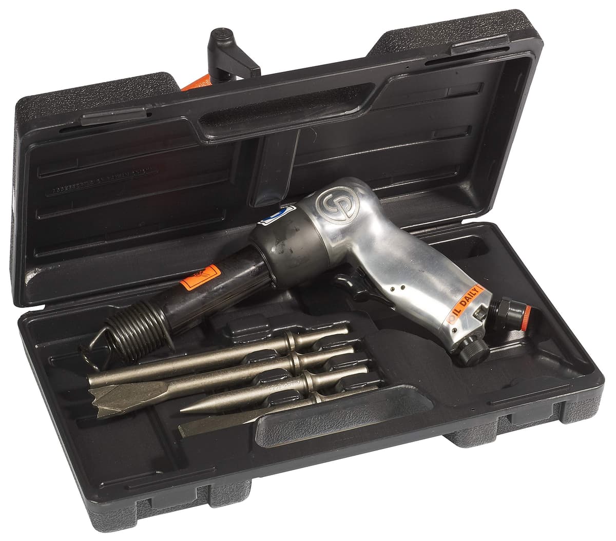 Chicago Pneumatic Kit CP714 de martillo neumático pesado con 4 cinceles y maletín CP714K
