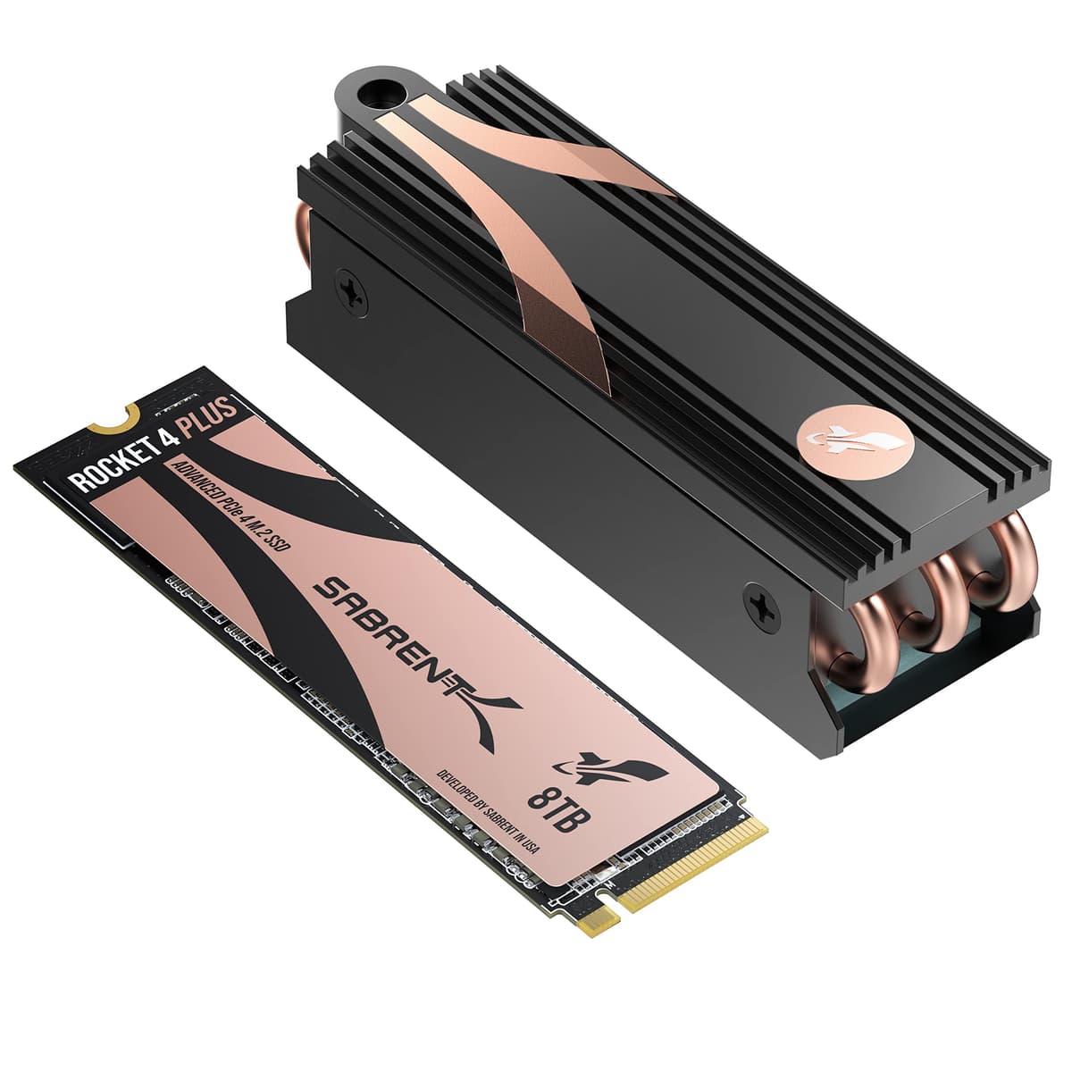SABRENT Rocket 4 Plus 8TB con disipador - SSD NVMe M.2 PCIe Gen4, rendimiento extremo SB-RKT4P-HTSP-8TB