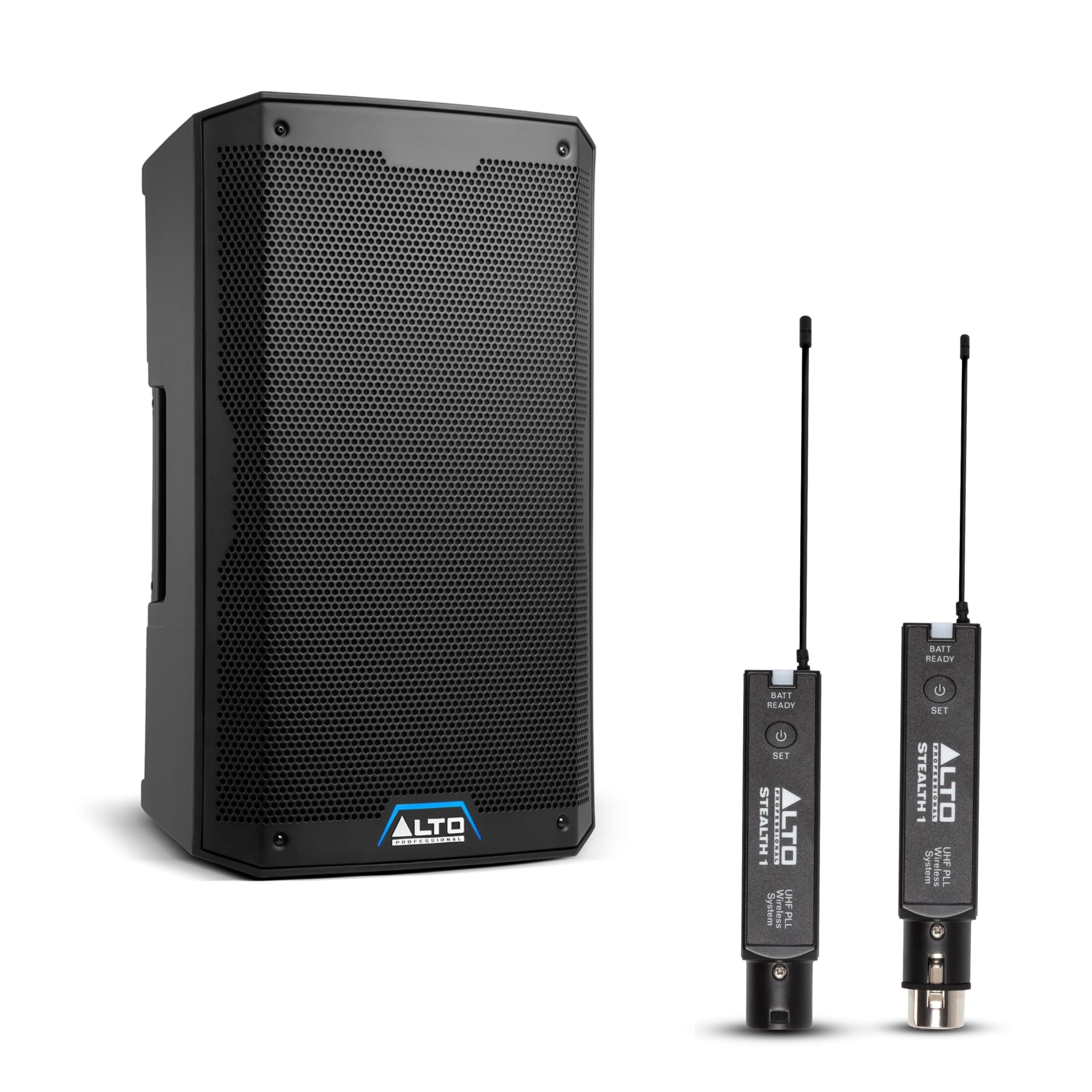 ALTO TS410 2000W 10" Powered PA Speaker Bundle con micrófono XLR inalámbrico