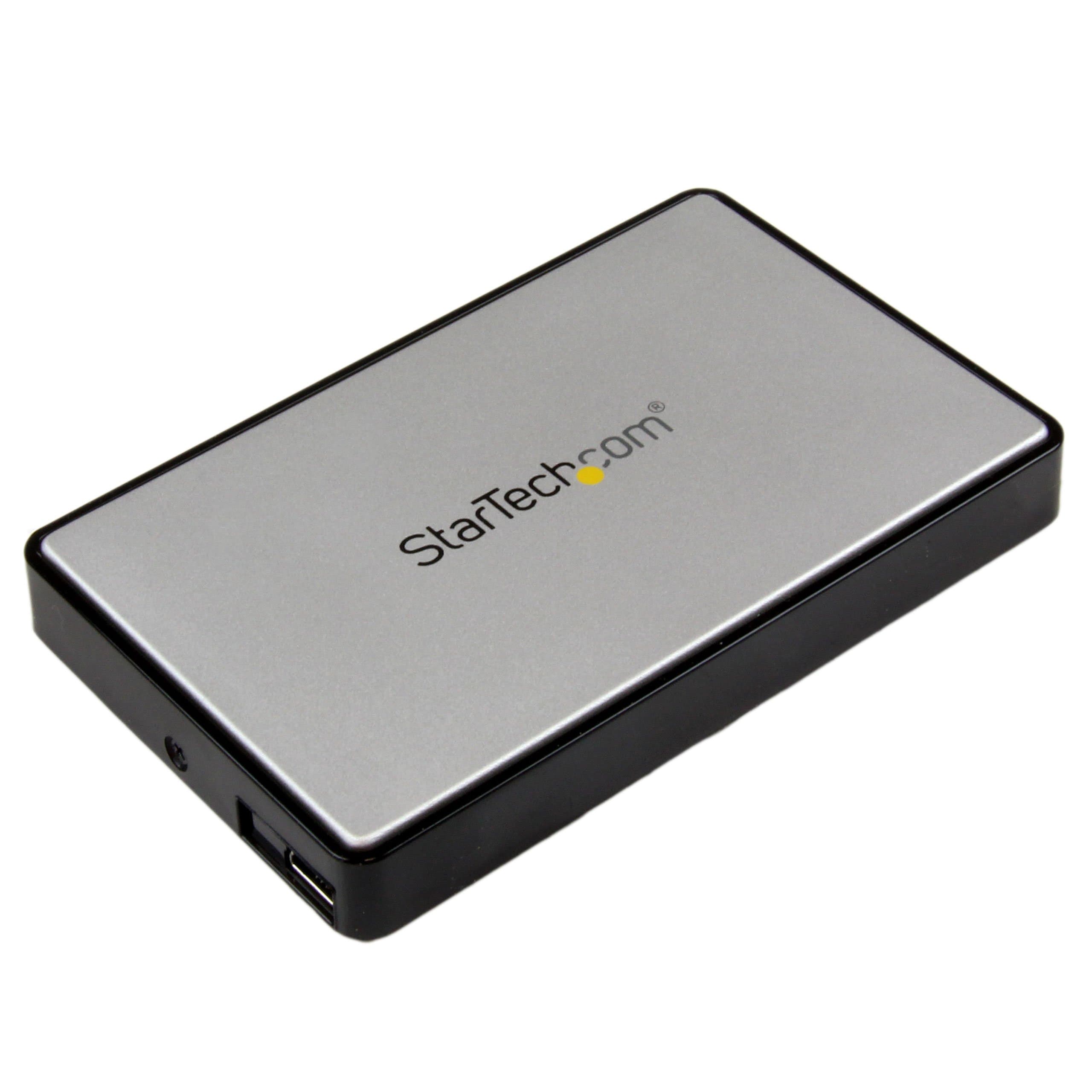 StarTech.com Funda para Disco Duro Micro SATA de 1.8 pulgadas USB SAT1810U2 (Negro/Plata)