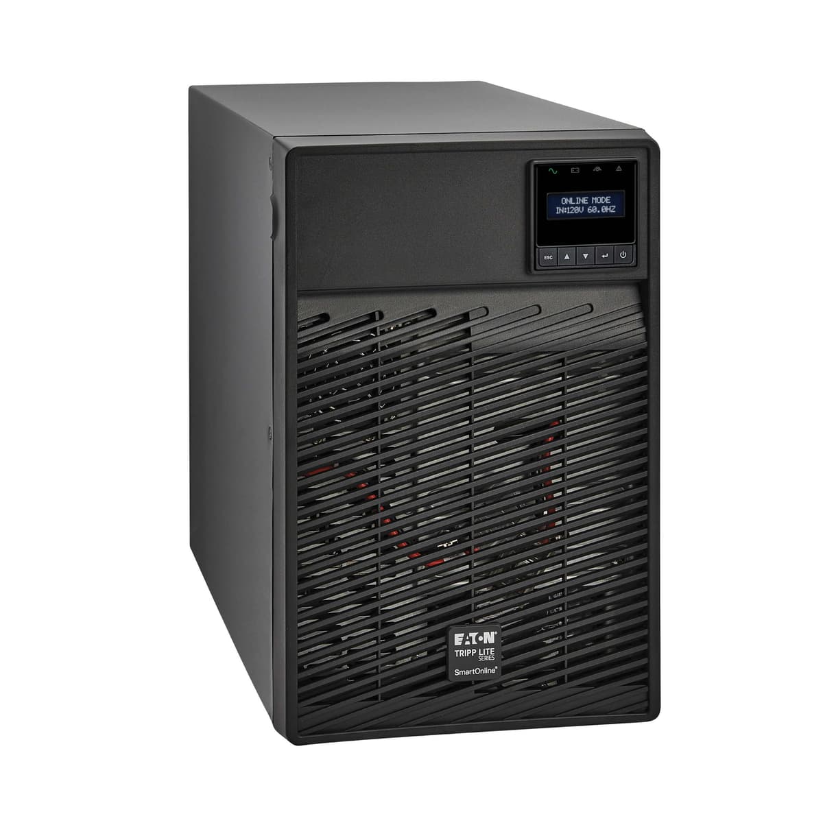 Tripp Lite Eaton Serie SmartOnline UPS Respaldo de Batería 700VA, Onda Sinusoidal Pura Doble Conversión, 120V 630W, Torre, Pantalla LCD, 6 Enchufes, USB, DB9, Garantía 2 Años y Seguro $250,000 (SU700XLCD)
