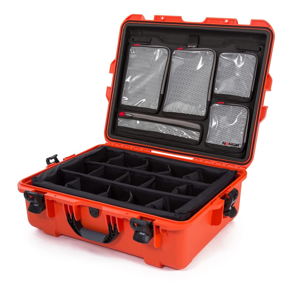 Nanuk 945 Estuche Rígido Impermeable con Organizador de Tapa y Divisor Acolchado - Naranja 945-6003