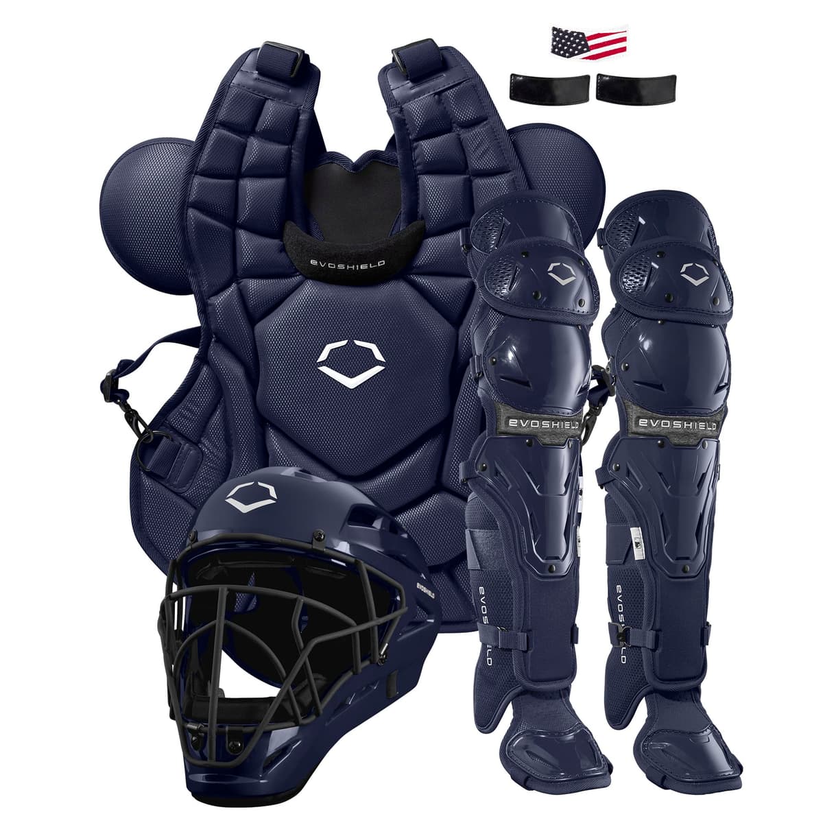 EvoShield G2S Baseball Catcher's Gear Kit - Azul marino, Talla Intermedia WB5744403INT