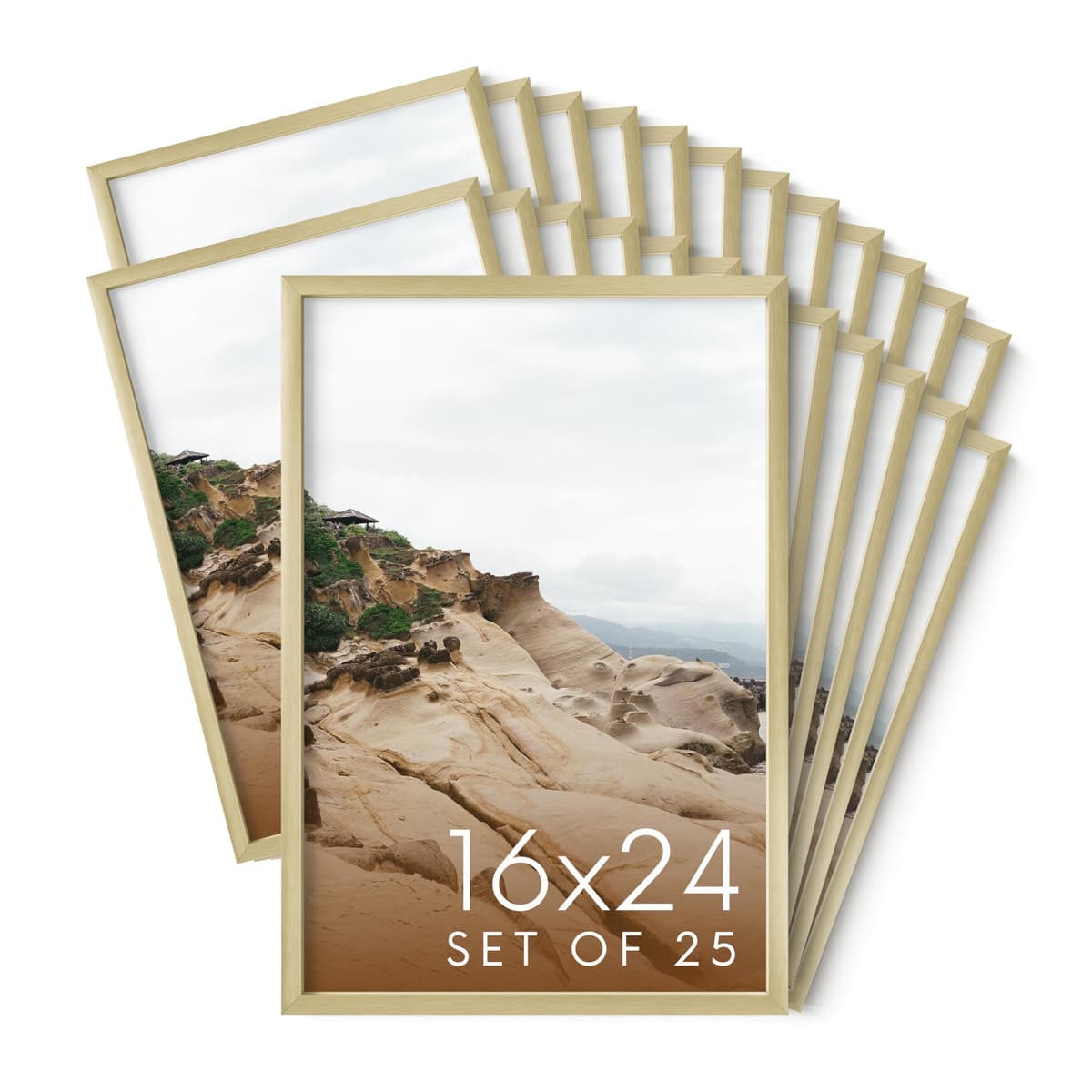 HAUS AND HUES 16x24 Gold Metal Picture Frames - Set de 25