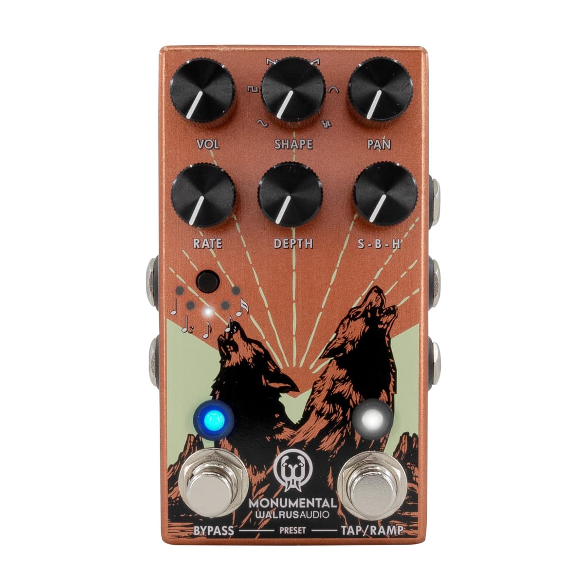 Walrus Audio Monumental Tremolo Armónico Estéreo, Naranja WAL-MONUME #OR