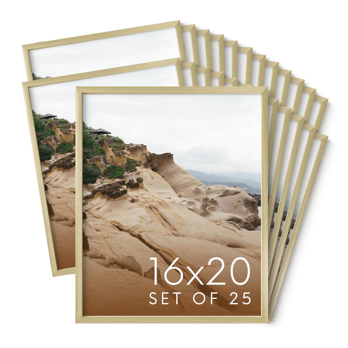 HAUS AND HUES 16x20 Gold Metal Picture Frames - Set de 25