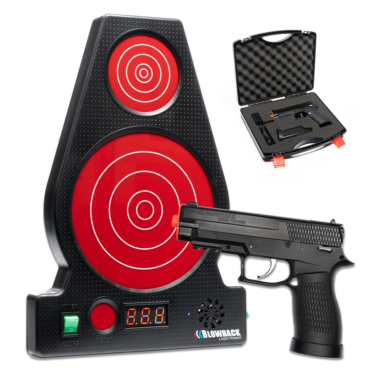 Blowback Sistema Entrenador Láser con Recoil Realista - Pistola de Entrenamiento 9mm (Sin CO2)