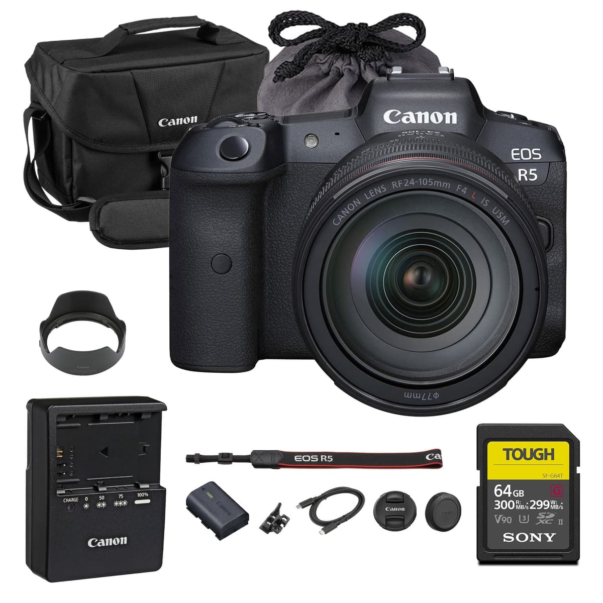 Canon EOS R5 con RF 24-105mm f/4 | Potencia Híbrida Definitiva (4147C013) + 64GB + Bolso 4147C013_EDIPC_1