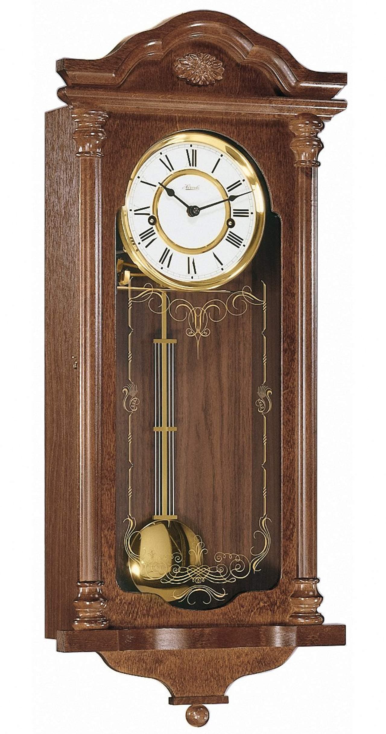 Reloj de Pared Hermle con Péndulo, Madera Nogal 70509-030141