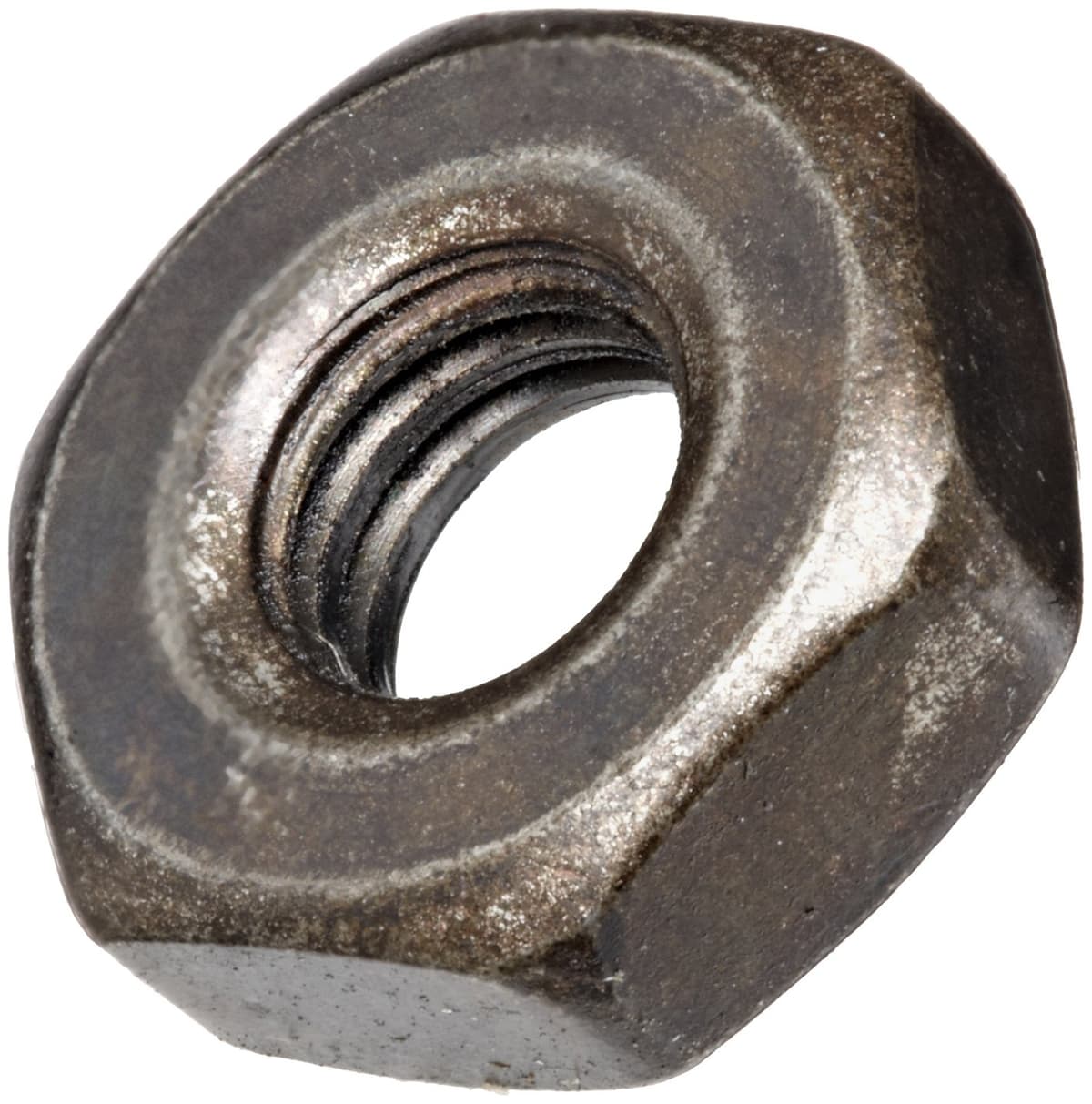 Small Parts Tuerca hexagonal para tornillo de máquina 18-8 acero inoxidable, acabado óxido negro, ASME B18.6.3, #8-32, 1/8" ancho entre caras, 11/32" espesor (Paquete x100)