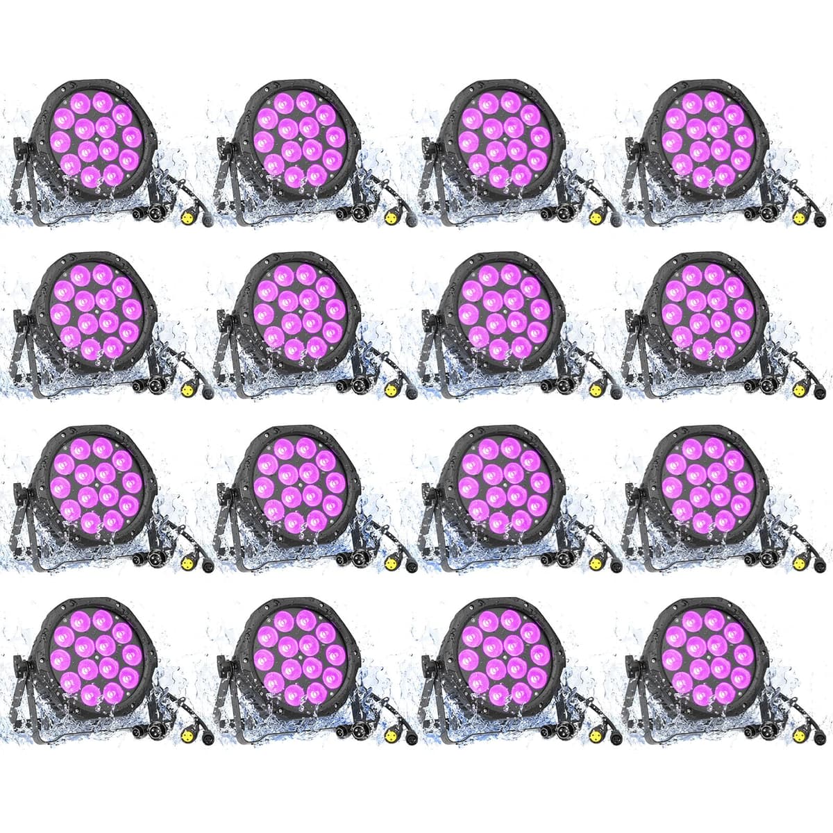ZEMOJ ZQ01072 Par LED RGBW 14x4in1 IP67 para escenario, exterior e interior